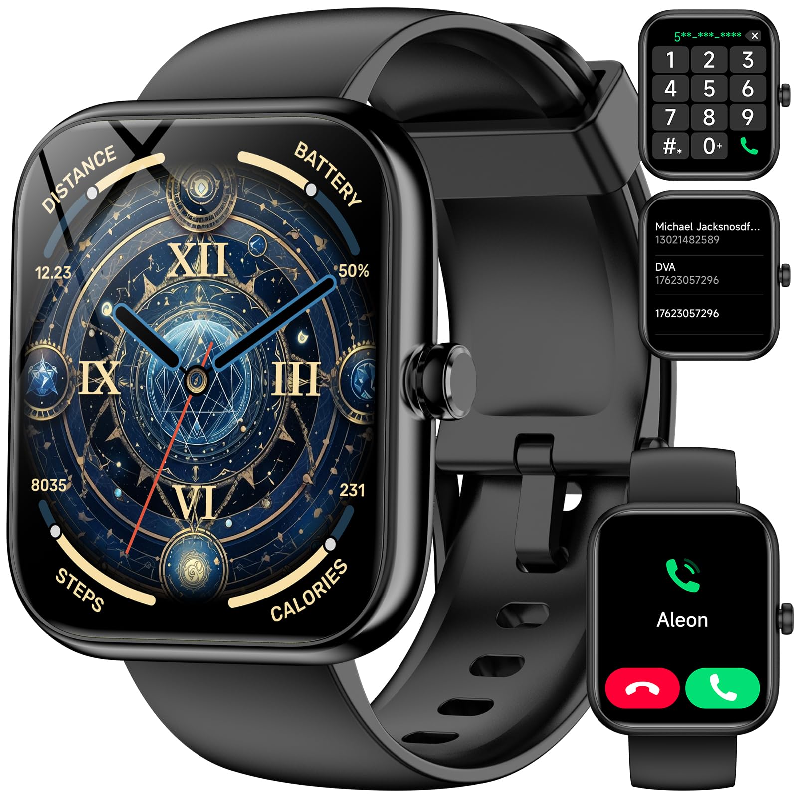 Smart Watch(Answer/Make Calls), 1.83'' Smartwatch For Men Women Alexa Built In, Fitness Tracker With Ip68 Waterproof, 100+ Sport