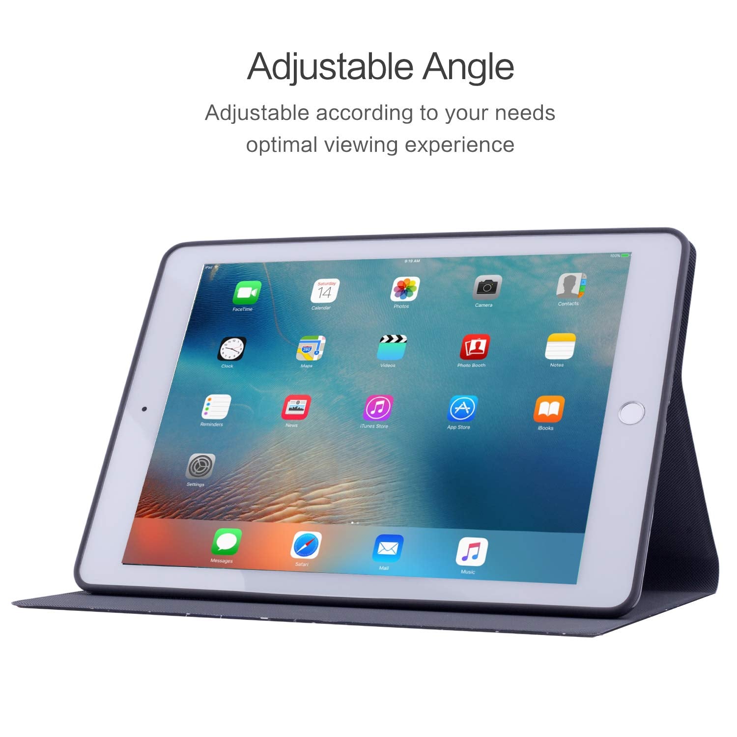 Ipad 9.7 2018/2017 5Th/6Th Generation Case, Ipad Air 2, Ipad Air Case, Vimorco Soft Tpu Back Cover, Bump Drop Resistance Folio L