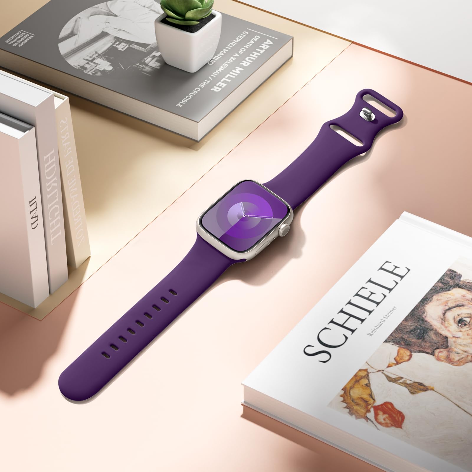 Daqin Sport Band Compatible With Apple Watch Band 38Mm 40Mm 41Mm 42Mm 44Mm 45Mm 46Mm 49Mm For Women Men, Soft Silicone Waterproo