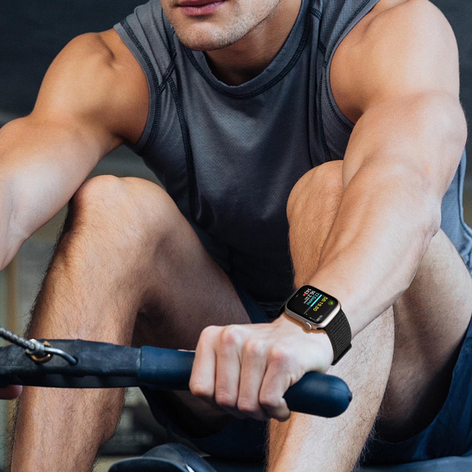 Dgege Sport Loop Band Compatible With Apple Watch Bands 42Mm 44Mm 45Mm 49Mm 38Mm 40Mm 41Mm For Men Women,Stretch Adjustable Brai