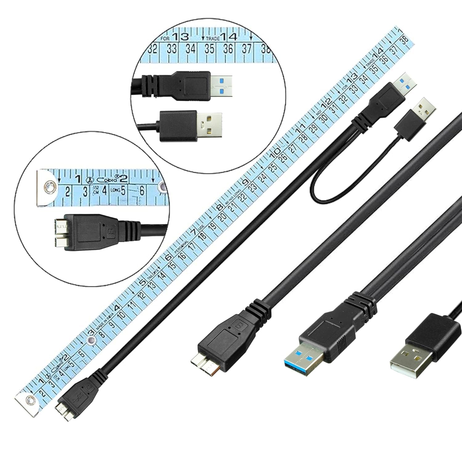 Saitech It 1 Feet Usb 3.0 Dual Power Y Shape 2 X Type A To Micro B High Speed Upto 5 Gbps Data Transfer Cable For External Hard