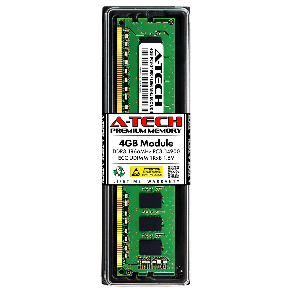 A Tech 4Gb Ram For Apple Mac Pro Late 2013 | Ddr3 1866Mhz Pc3 14900E Ecc Udimm 1Rx8 1.5V 240 Pin Unbuffered Dimm Memory Upgrade
