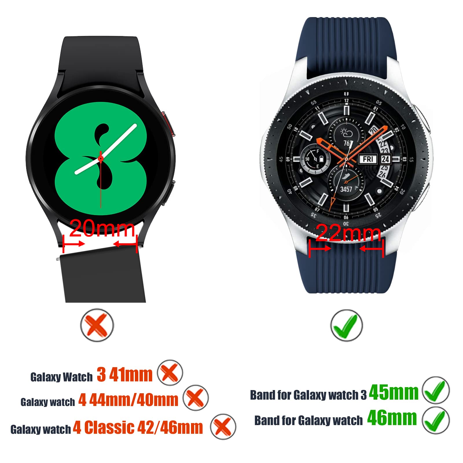 Easuny Compatible For Samsung Galaxy Watch 3 45Mm Band/Galaxy Watch 46Mm/Gear S3 Frontier, 22Mm Smart Watch Bands Silicone Quick