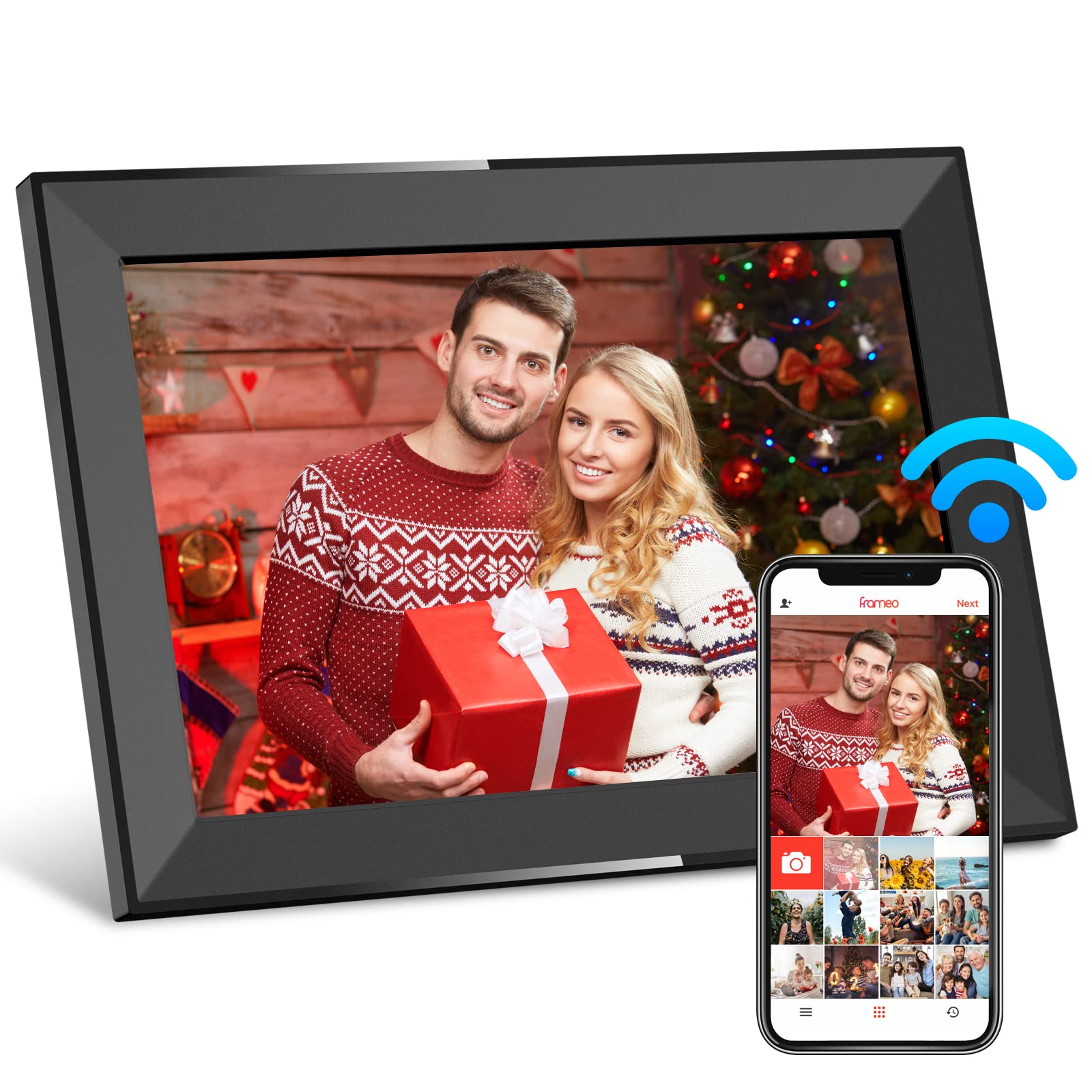 Skyrhyme 10.1 Inch Digital Picture Frame With 32Gb Storage, Frameo Wifi Digital Photo Frame, 1280 * 800 Ips Touch Screen, Auto R