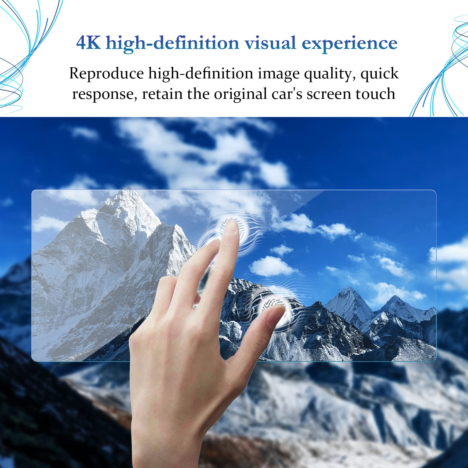 Sktu Screen Protector For 2020 2022 Land Rover Defender 90 110 10 Inch Navigation Display Tempered Glass 9H Hardness Anti Scratch & Glare Hd Clear