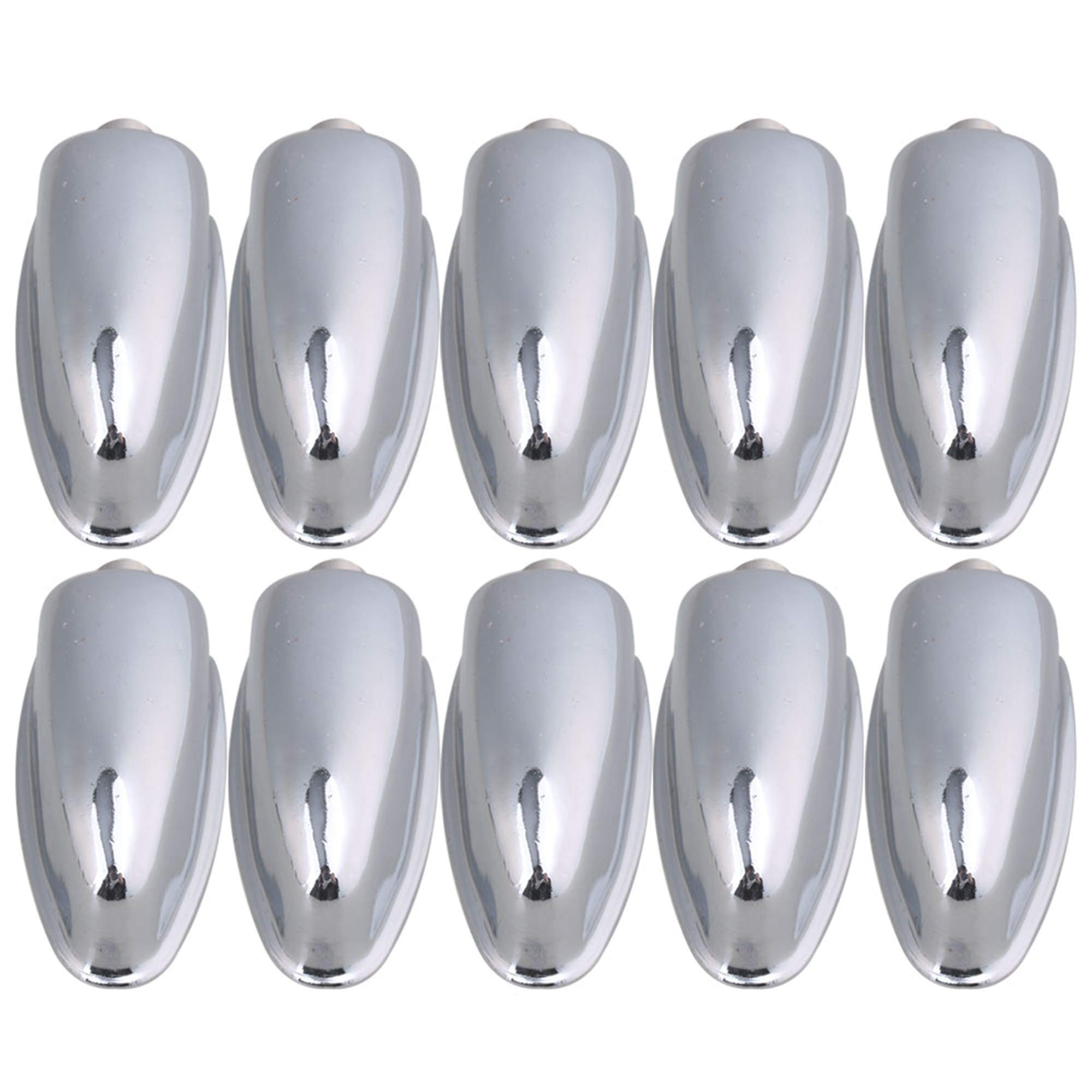 Yibuy 5.2x2.5x2cm Triangle Alloy Silver Single End Tom Snare Drum Lugs for Tom Drum Percussion Accessory Replacement