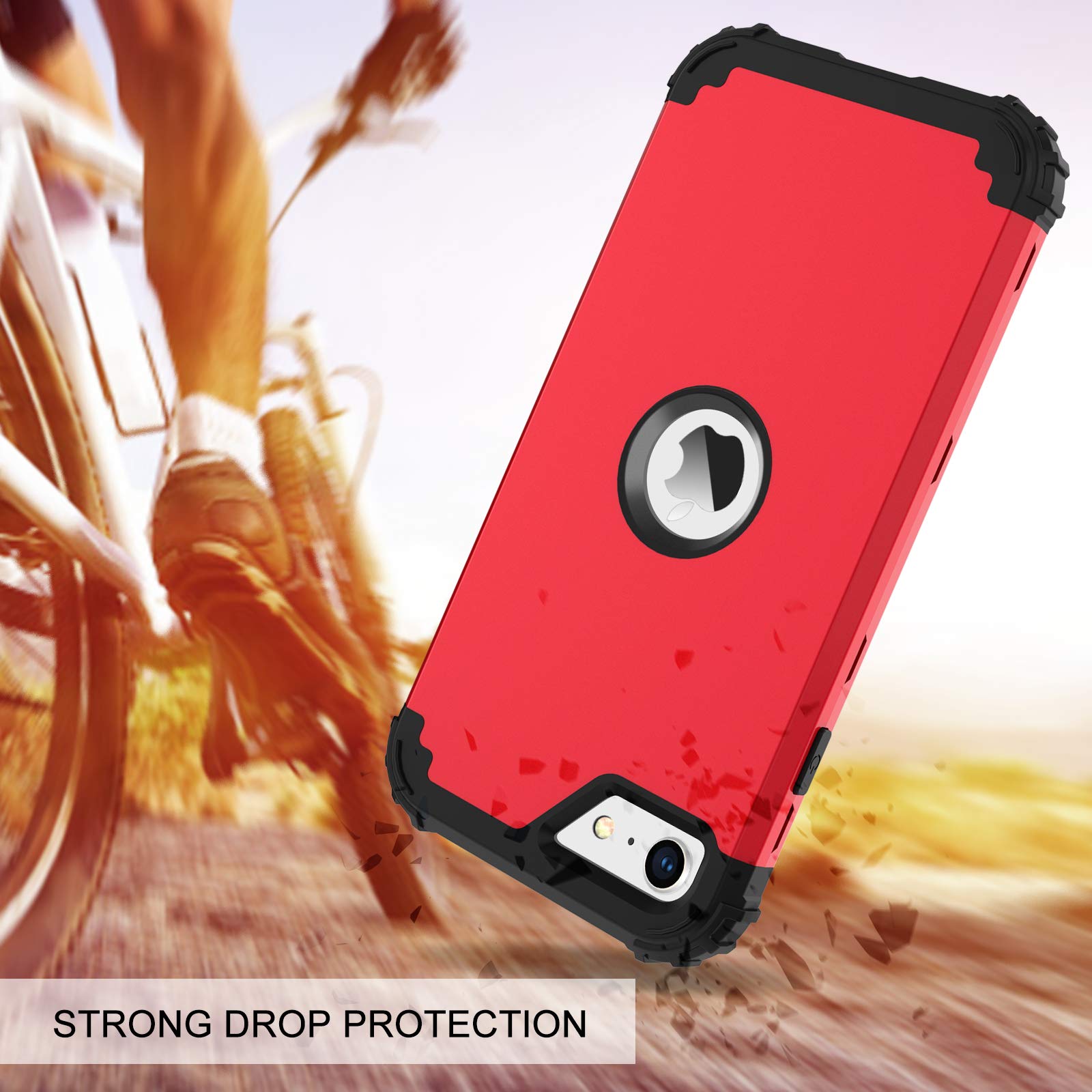 Bentoben For Iphone Se 2022 Case, Phone Case Iphone Se 2020, Heavy Duty 3 In 1 Full Body Rugged Shockproof Hybrid Hard Pc Soft R