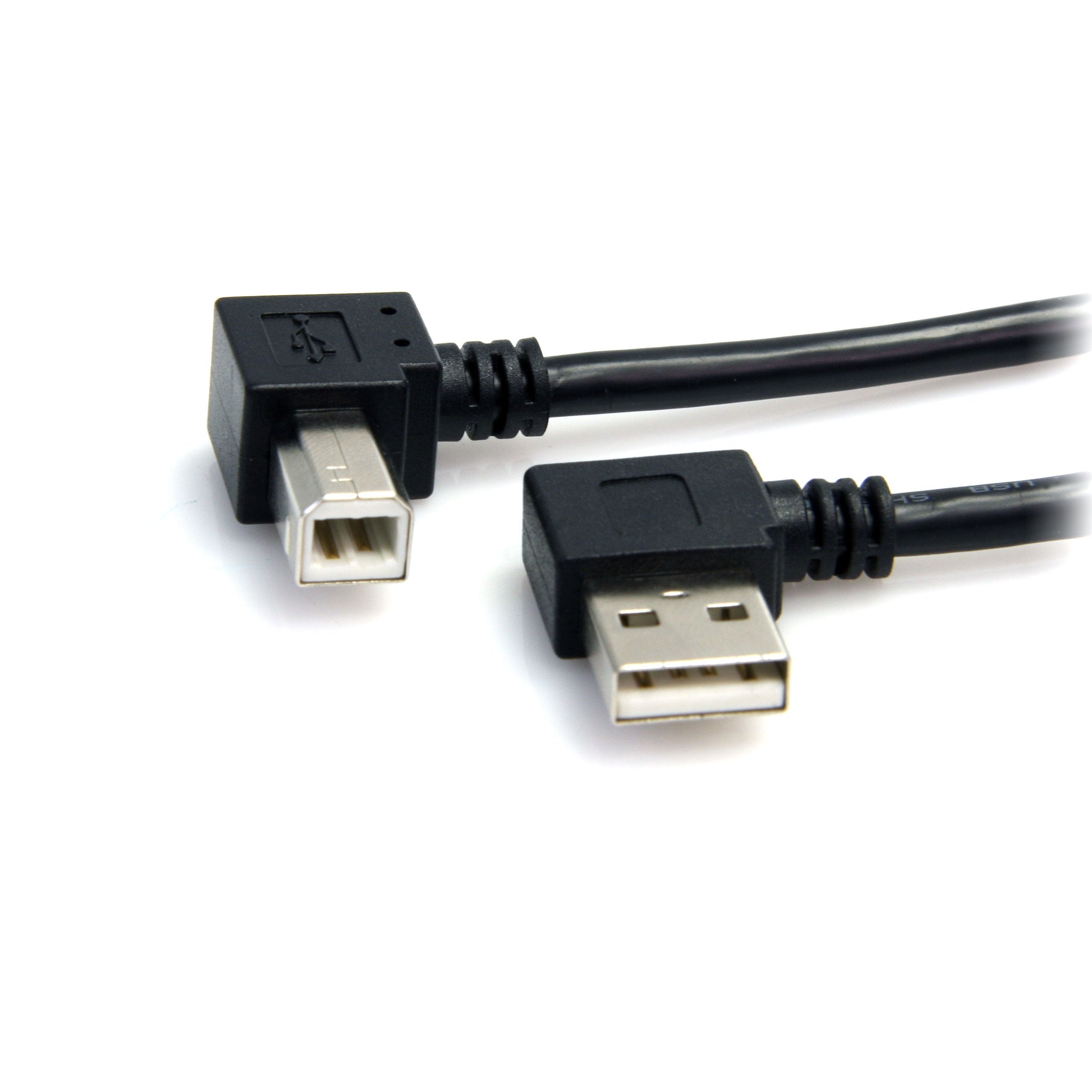 Startech.Com 91Cm (3 Ft.) / 91Cm A Right Angle To B Right Angle Usb Cable   0.91M Right Angle Usb 2.0   1X Usb A 1X Usb B   Blac