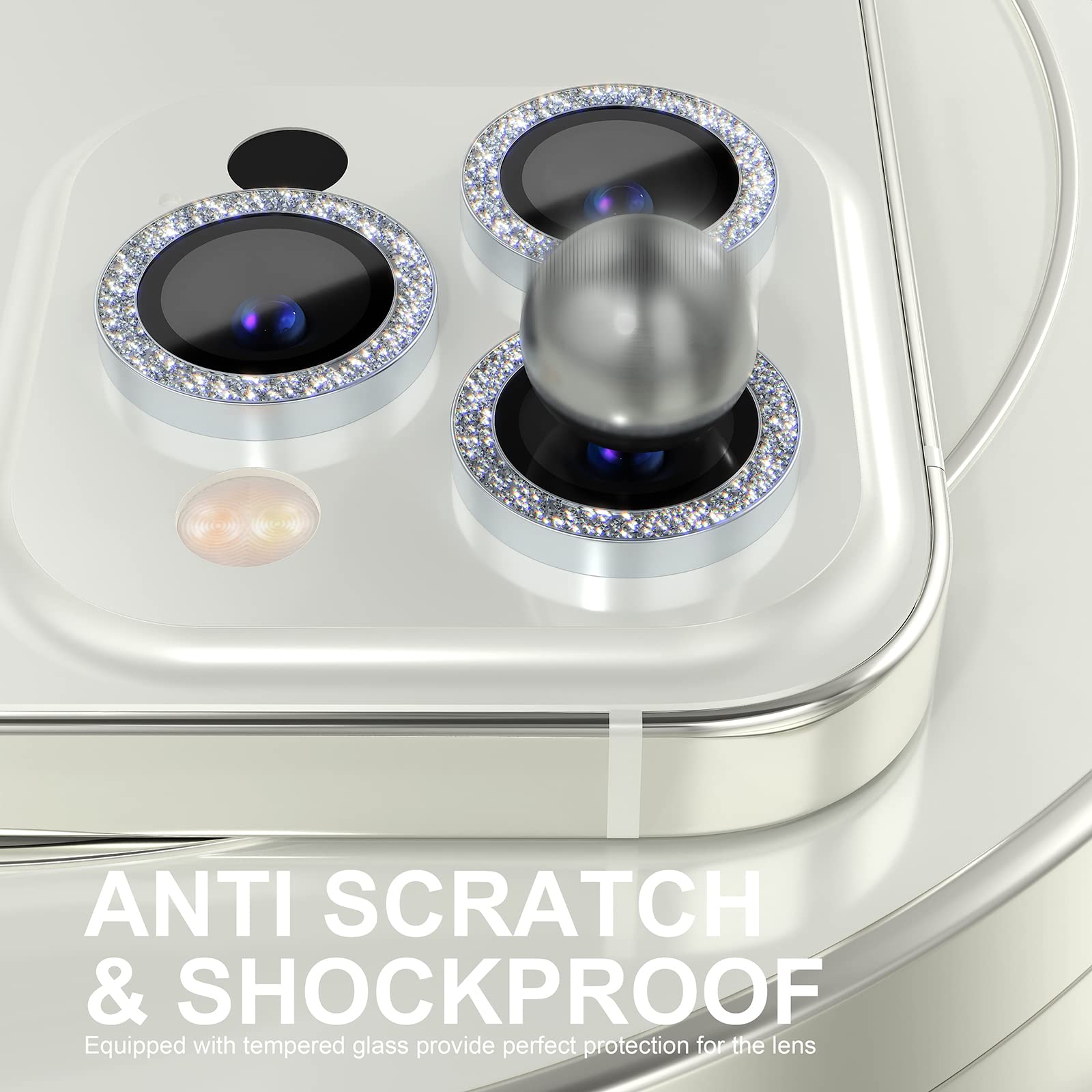 Choiche [3+1 For Iphone 14 Pro/Iphone 14 Pro Max Camera Lens Protector Bling, 9H Tempered Glass Camera Cover Screen Protector Me