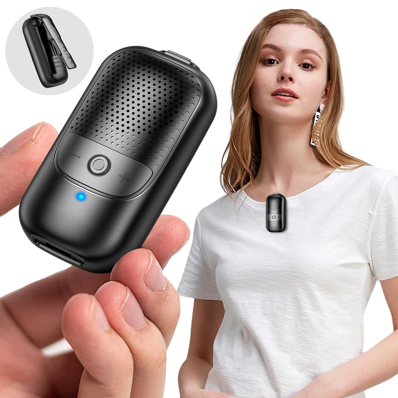 Portable Bluetooth Speakers,Clip On Wireless Speaker,Stereo Loud Sound With Deep Bass,Ipx5 Waterproof,Mini Outdoor Wearable Spea