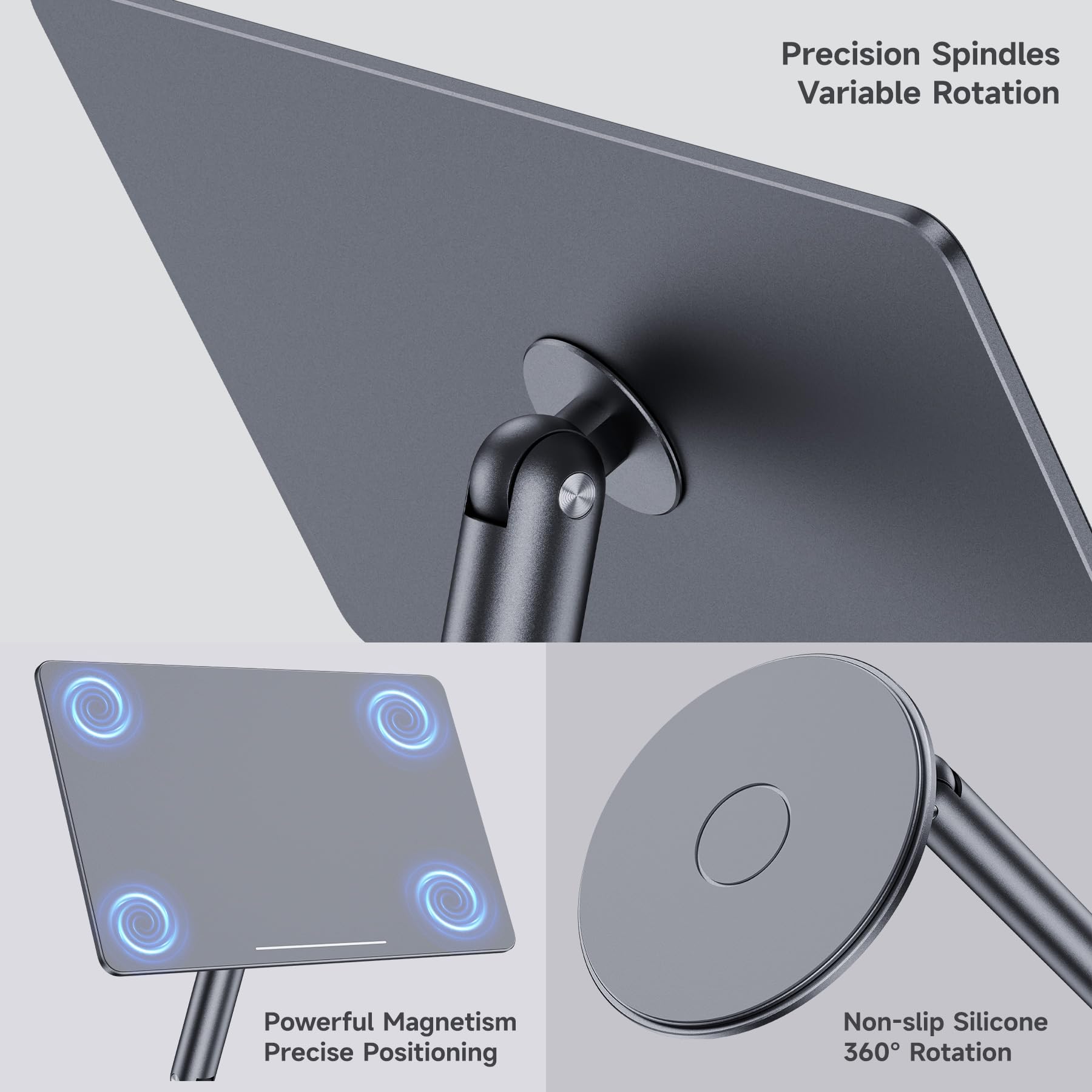 Benks Magnetic Ipad Stand, Infinity Pro 360 Rotating Ipad Mount, Foldable Portable Tablet Holder, Adjustable Rotating Table Stan