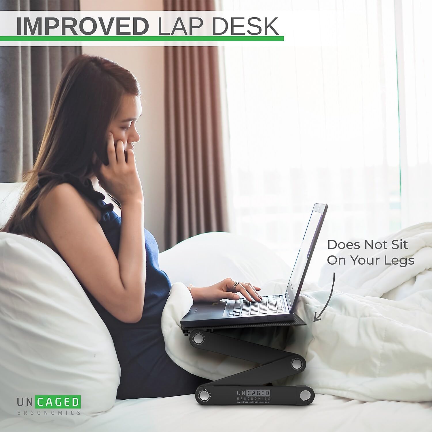 Workez Adjustable Laptop Stand For Desk, Adjustable Height Laptop Stand, Ergonomic Foldable Portable Laptop Stand, Computer Stand Laptop Riser Stand
