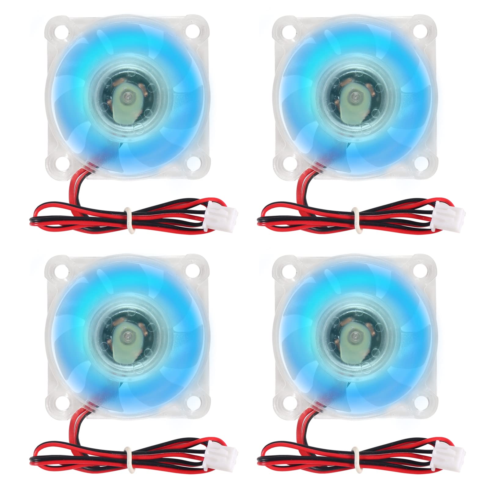 4Pcs Cooling Fan 24V 4010 40X40X10Mm Dc 24V Brushless Cooling Fans 40Mm Fan Blue Led Cooler Fan 2 Pin For 3D Printer