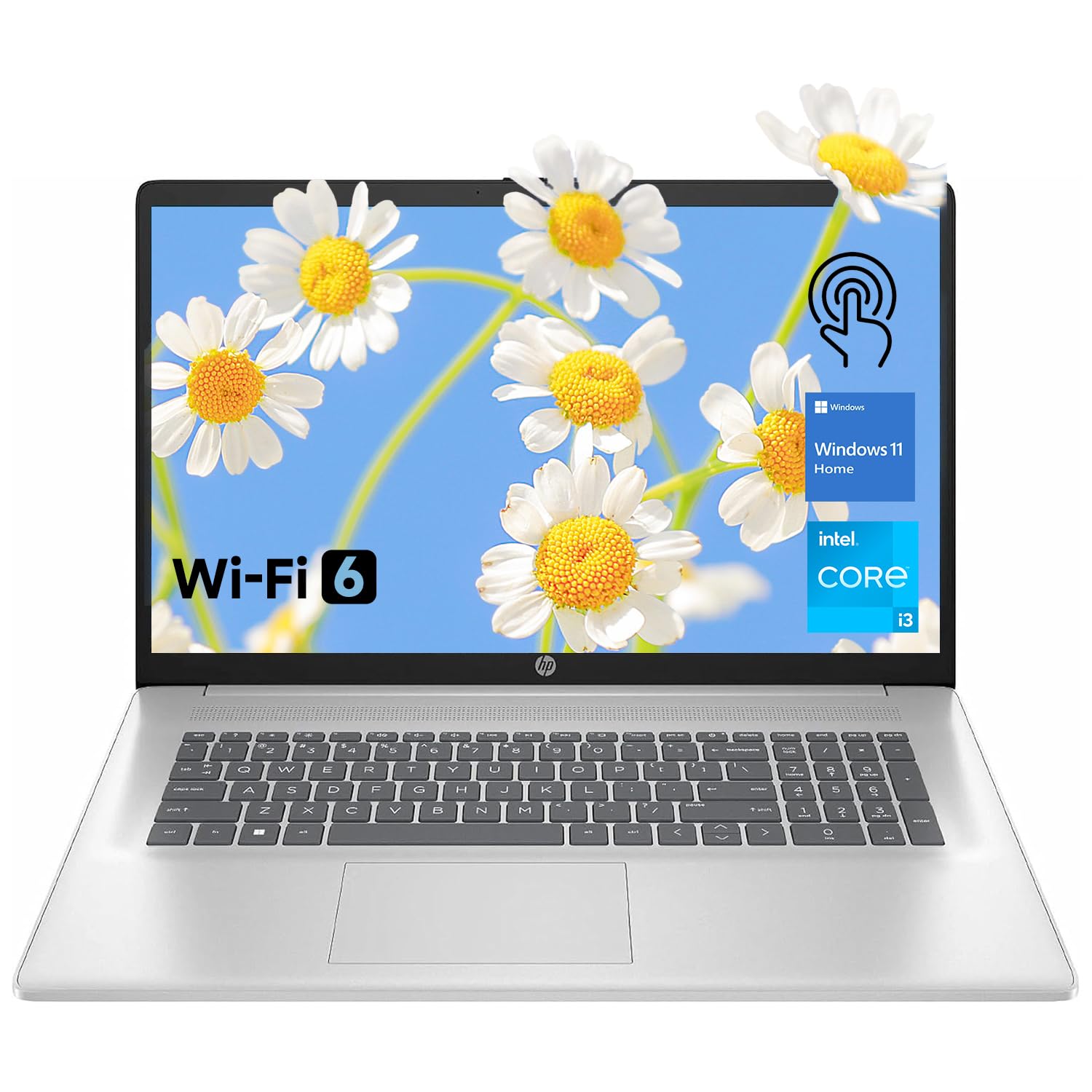 Hp 17.3'' Touchscreen Laptop, 8-Cores Intel Core I3-N305, 16Gb Ram, 128Gb Emmc + 1Tb Ssd, Numeric Keypad, Webcam, Hdmi, Wi-Fi 6,