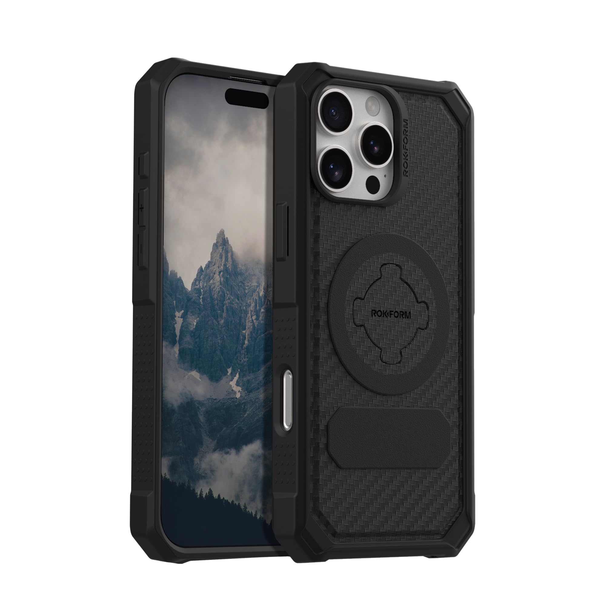 Rokform Rugged Case Compatible with iPhone 16 Pro Max, Magnetic Cover (Black)
