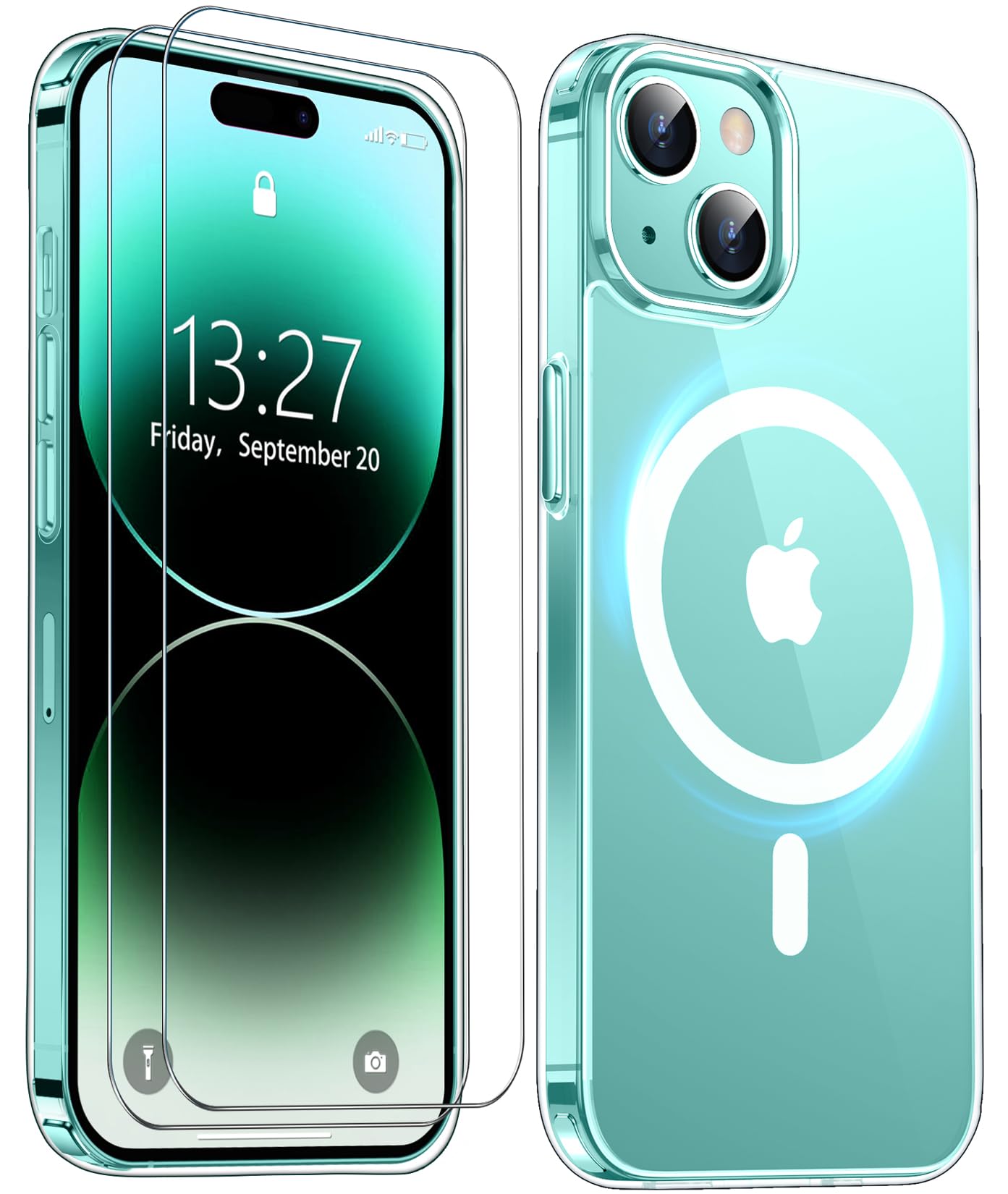 Temdan Designed For Iphone 15 Plus Case [Compatible With Magsafe] [Not Yellowing] [Military Drop Protection] Slim Clear Case Mag