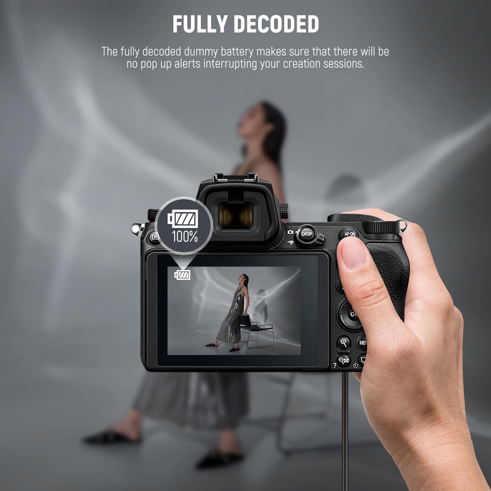 Neewer D Tap To En El15 Dummy Battery With Cable For V Mount Battery, Stable Continuous Power Supply For Nikon Z8 Zf Z6 Z6Ii Z7