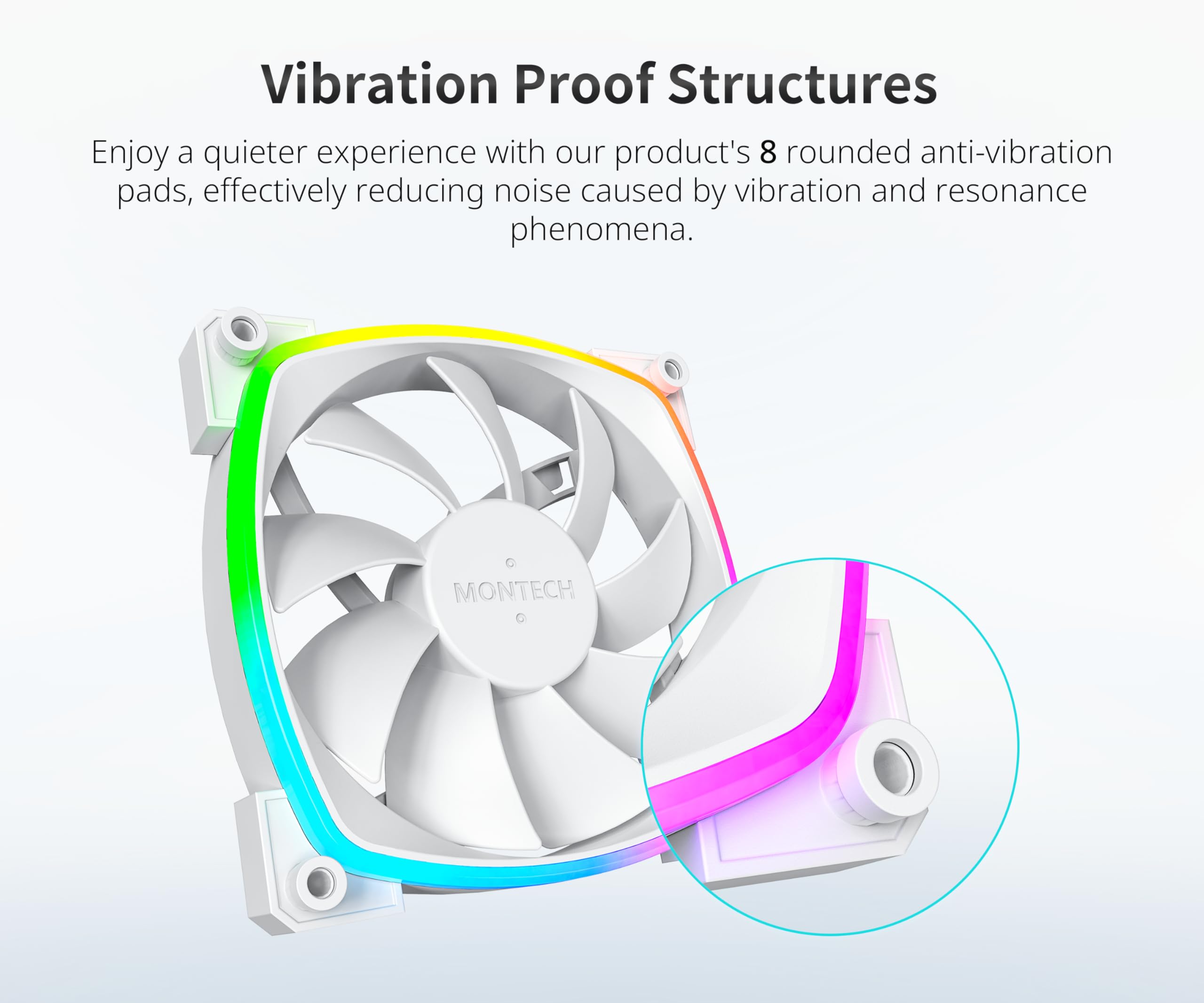 Montech Ax 120Mm   Pwm Fan   Silent Performance   High Speed 1600Pwm   High End Durability With Hdb Bearing   Stunning Outer Rin