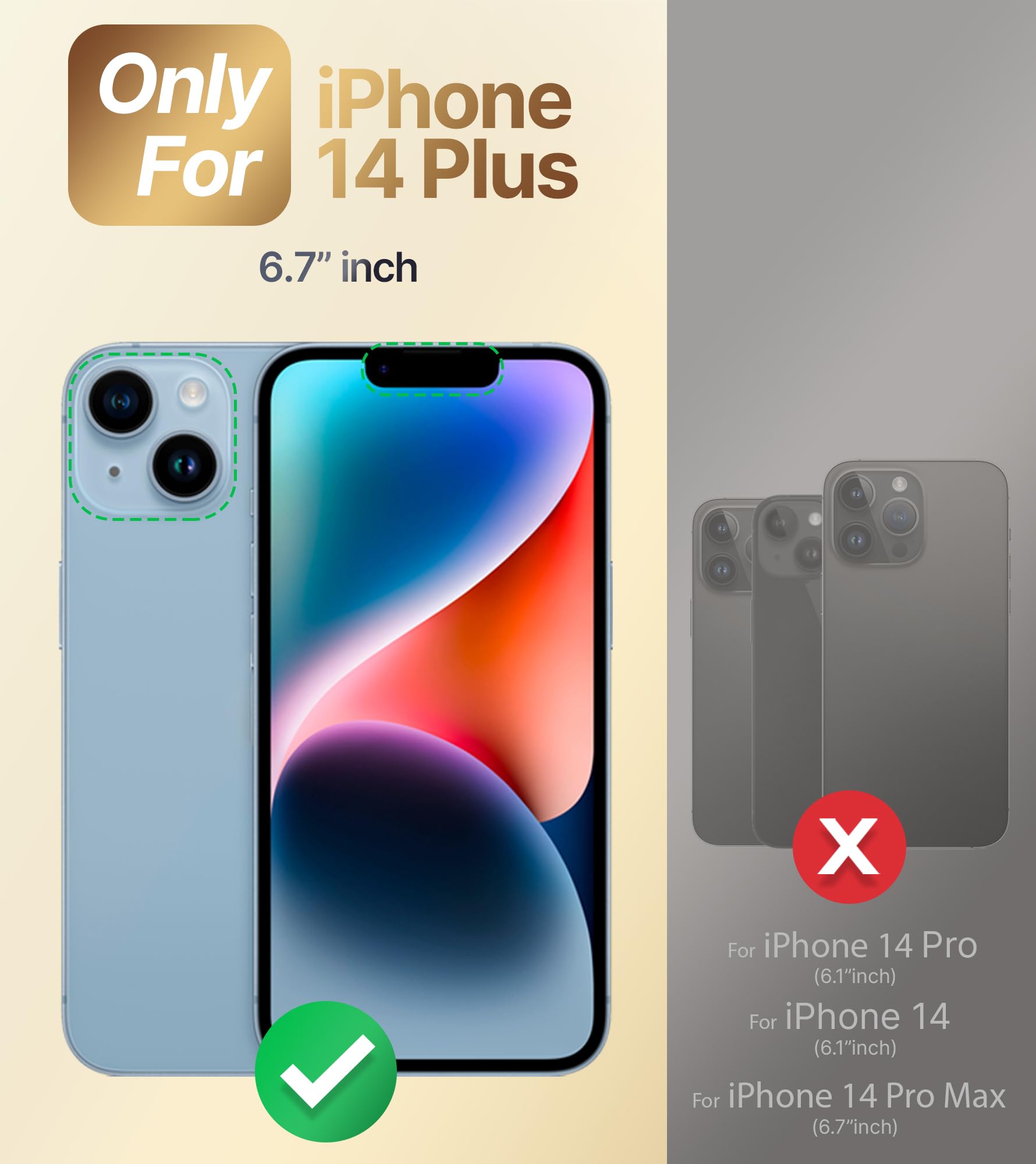 Xyz For Iphone 14 Plus Case With Stand, Phone Case With Double Ring Kickstand, Women Girls Bling Luxury Protective Case Heart Fo