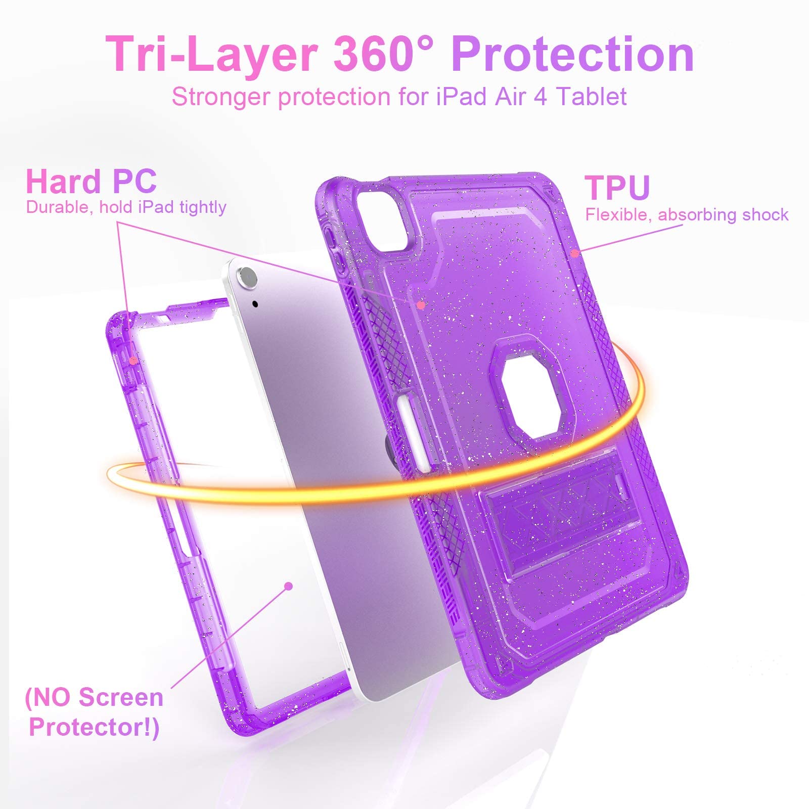 Zonefoker For Ipad Air 5Th/ 4Th Generation 10.9 Inch Case(2022/2020), Ipad Pro 11 Inch Case With Pencil Holder/Kickstand, Hard S