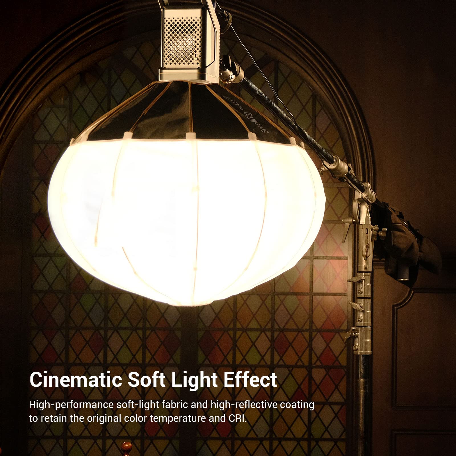 Smallrig Lantern Softbox Quick Release One Step, Light Modifier With Fabric Barn Doors, Softbox Diffuser For Smallrig Video Ligh