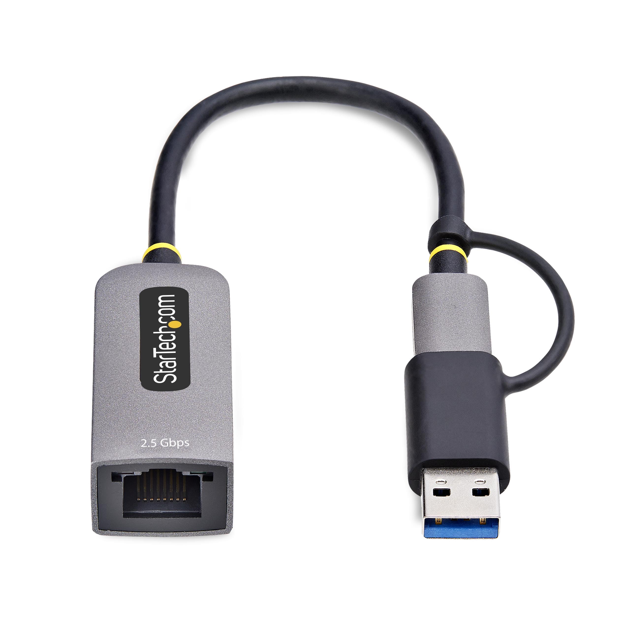 Startech.Com 2.5Gbe Usb C To Ethernet Adapter With Usb A Converter, Nbase T Nic, Usb 3.0 Type C 2.5/1G Multi Speed Network