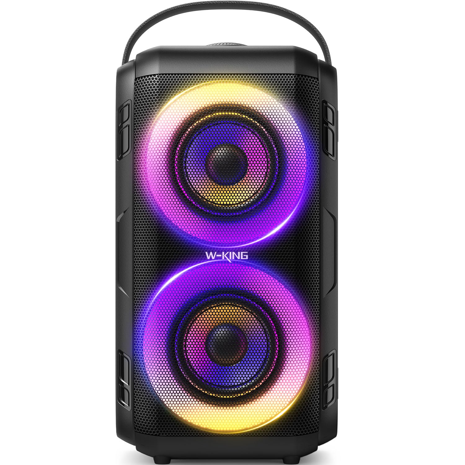 W King 80W Portable Bluetooth Speaker Loud With 2 Full Range Drivers Super Bass, Party Boom Box Outdoor Wireless Speaker With Li