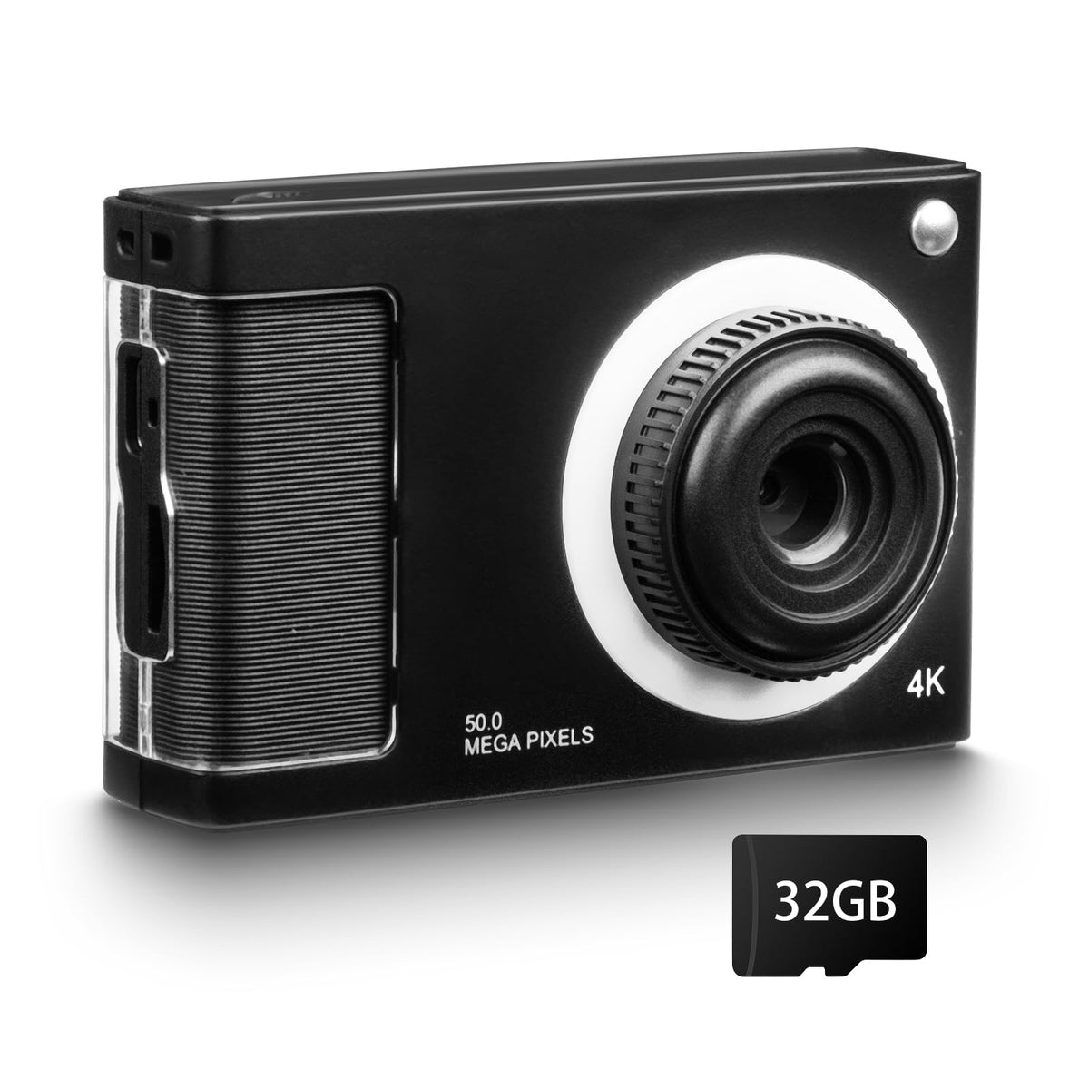Digital Camera,Fhd 1080P Kids Camera With 32Gb Card,48Mp 8X Zoom Digital Point And Shoot Camera,Anti Shake,Front Camera,Lanyard,