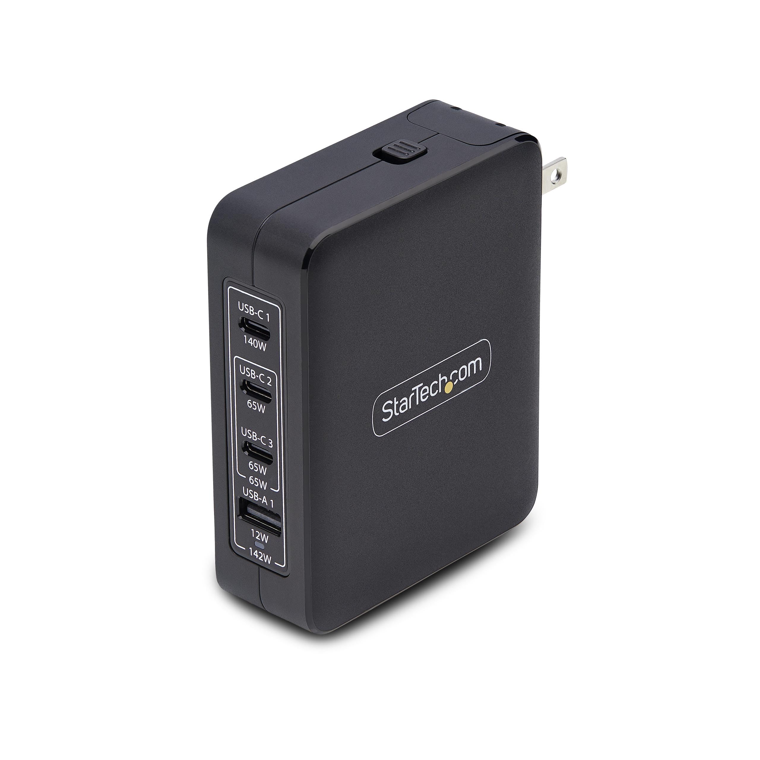 140W Usb-C Wall Charger, 3X Usb-C/1X Usb-A, Pd 3.1 Gan Power Adapter For Macbook