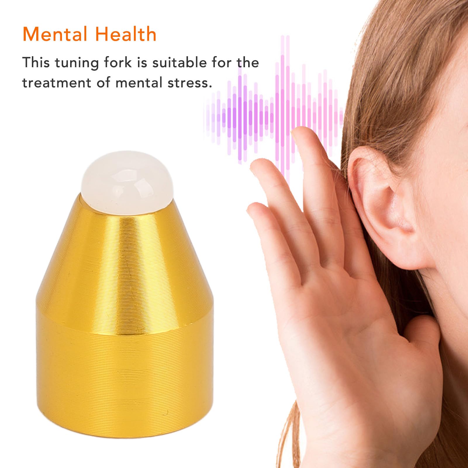 Saluaqui Tuning Fork For Healing, Tuning Fork Feet Accessory With Secure Hold, Stress Relief, Energy Healing, Reduce Anxiety, Me