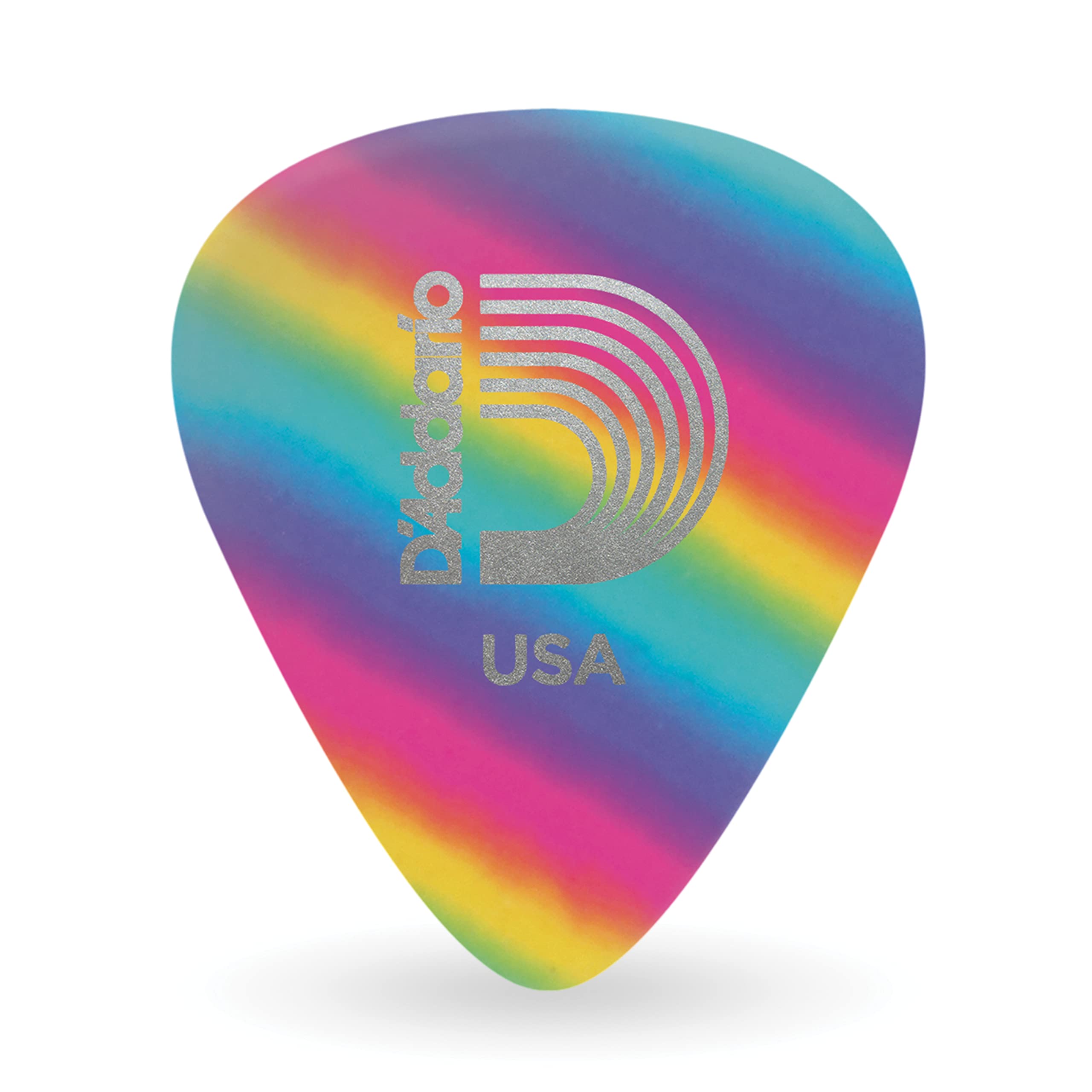 Daddario Rainbow Celluloid Guitar Picks, Medium, 10 Pack