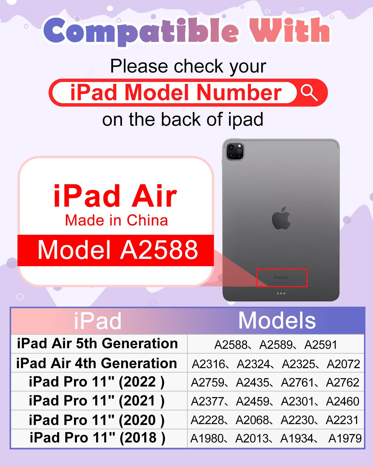 Wazzasoft For Ipad Air 5Th/4Th Generation Case 10.9/Pro 11 Case Girls Cute Cat Kawaii Cover Girly Women With Rotating Handle Sta