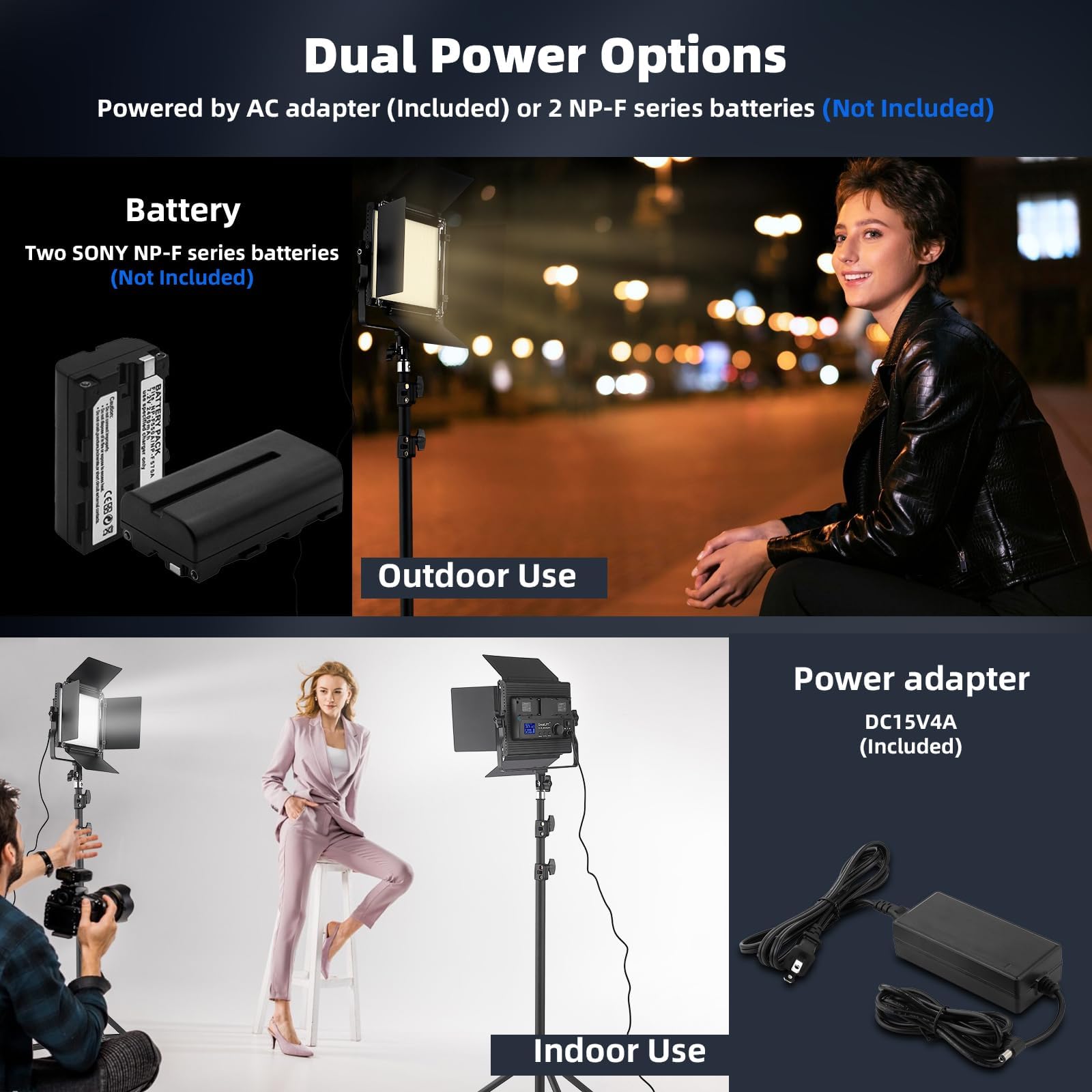 Greatlpt 50W 600 Led Photography Lighting With App Control & Stand Kit, 3200K 5600K Dimmable Cri 96+ Tlci 97+ Cqs 96+, 1800 Lux/