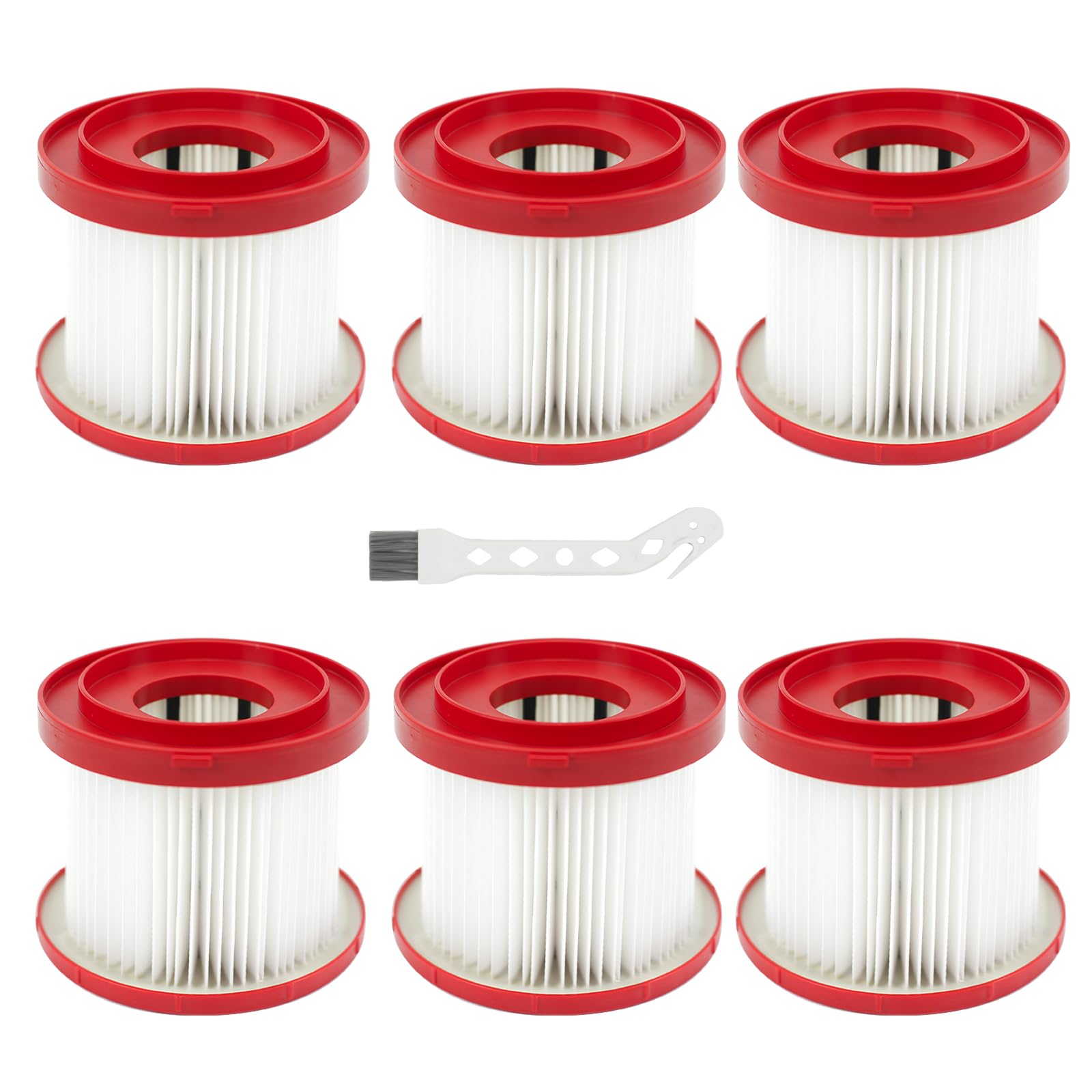 49 90 1900 Replacement Hepa Filter Compatible With Milwaukee Shop Vac Filter,M18 Vacuum Filter,0880 20,0780 20,6 Pack