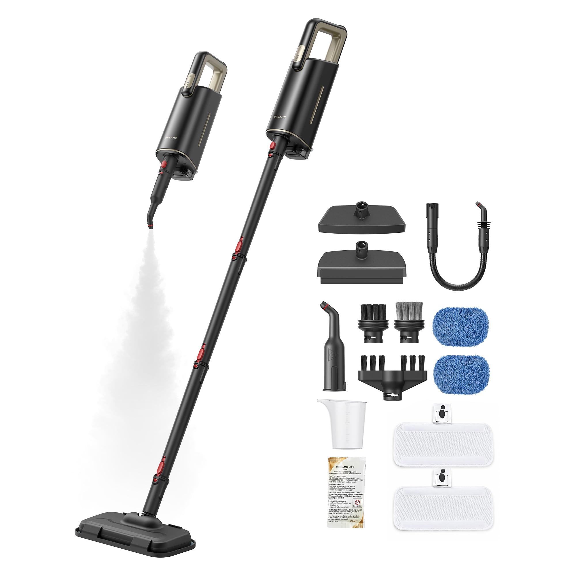 DREAME SH10 Steam Mop, Detachable Handheld Steamer, 13in1 Steam Cleaner
