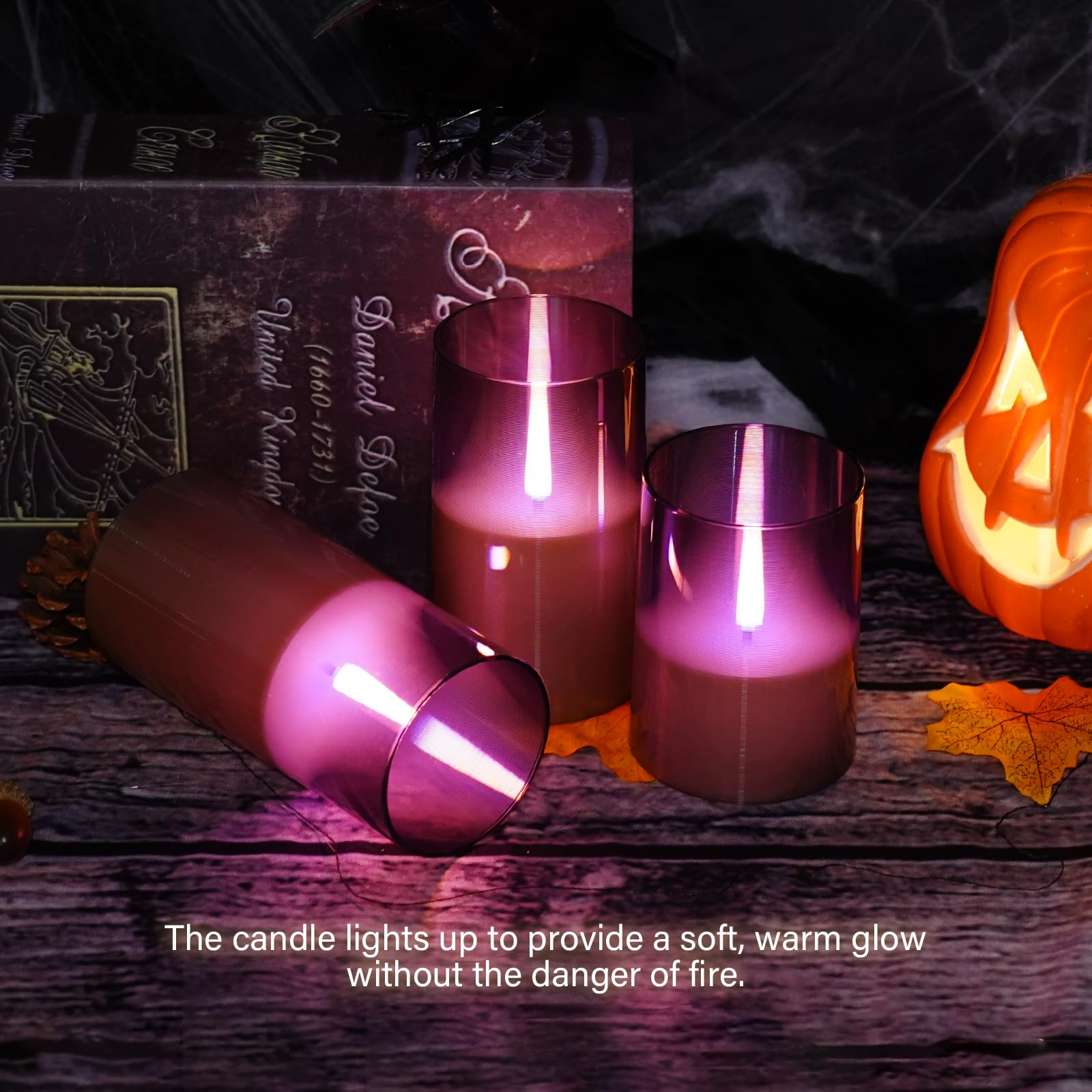 Sasigeiaa 3Pack Flameless Candles, Led Candles, Flameless Candle With Remote Control,With Timer 2/4/6/8H,Flickering Flameless Ca