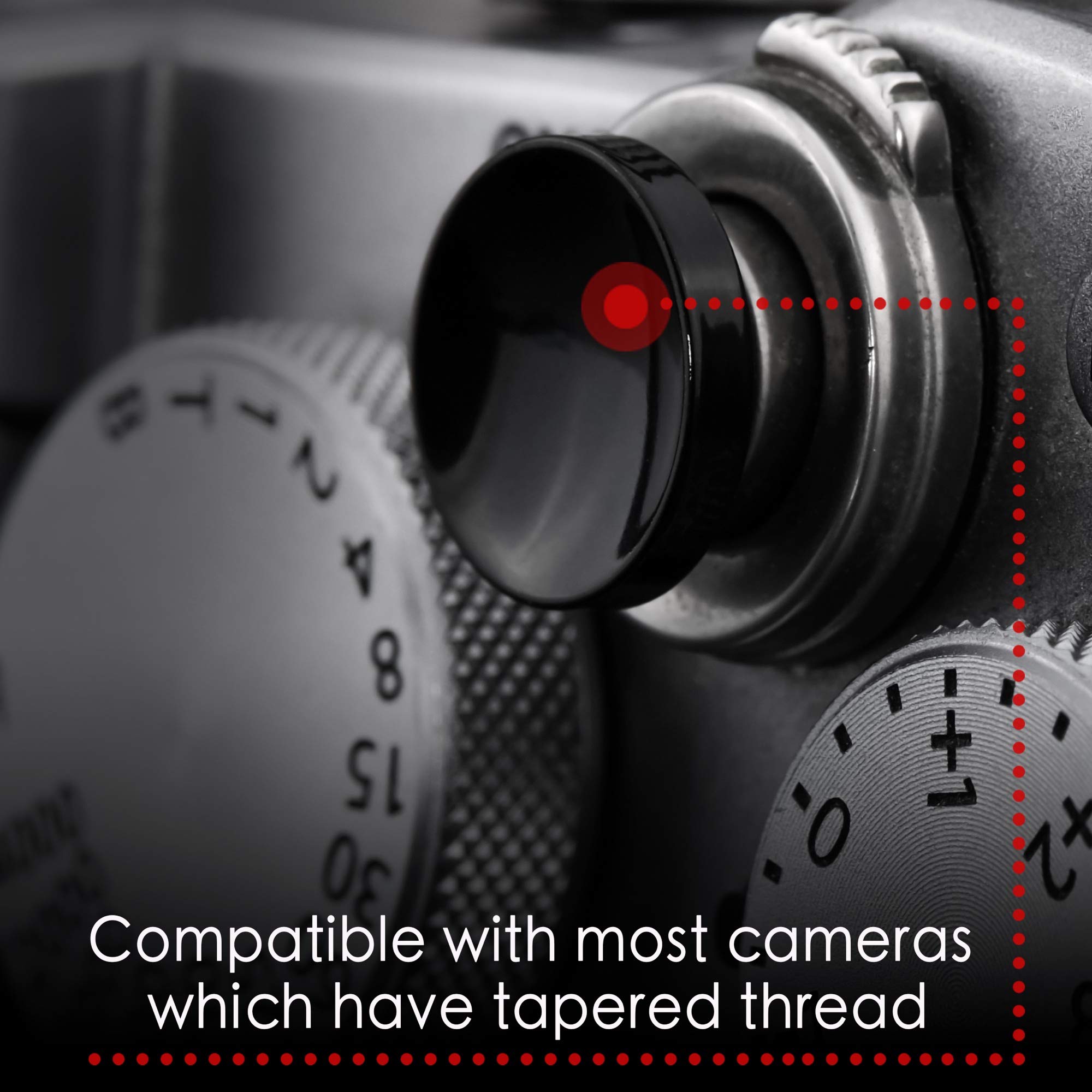 Soft Shutter Release Button (2 Pack/Black) High End Concave Camera Shutter Button