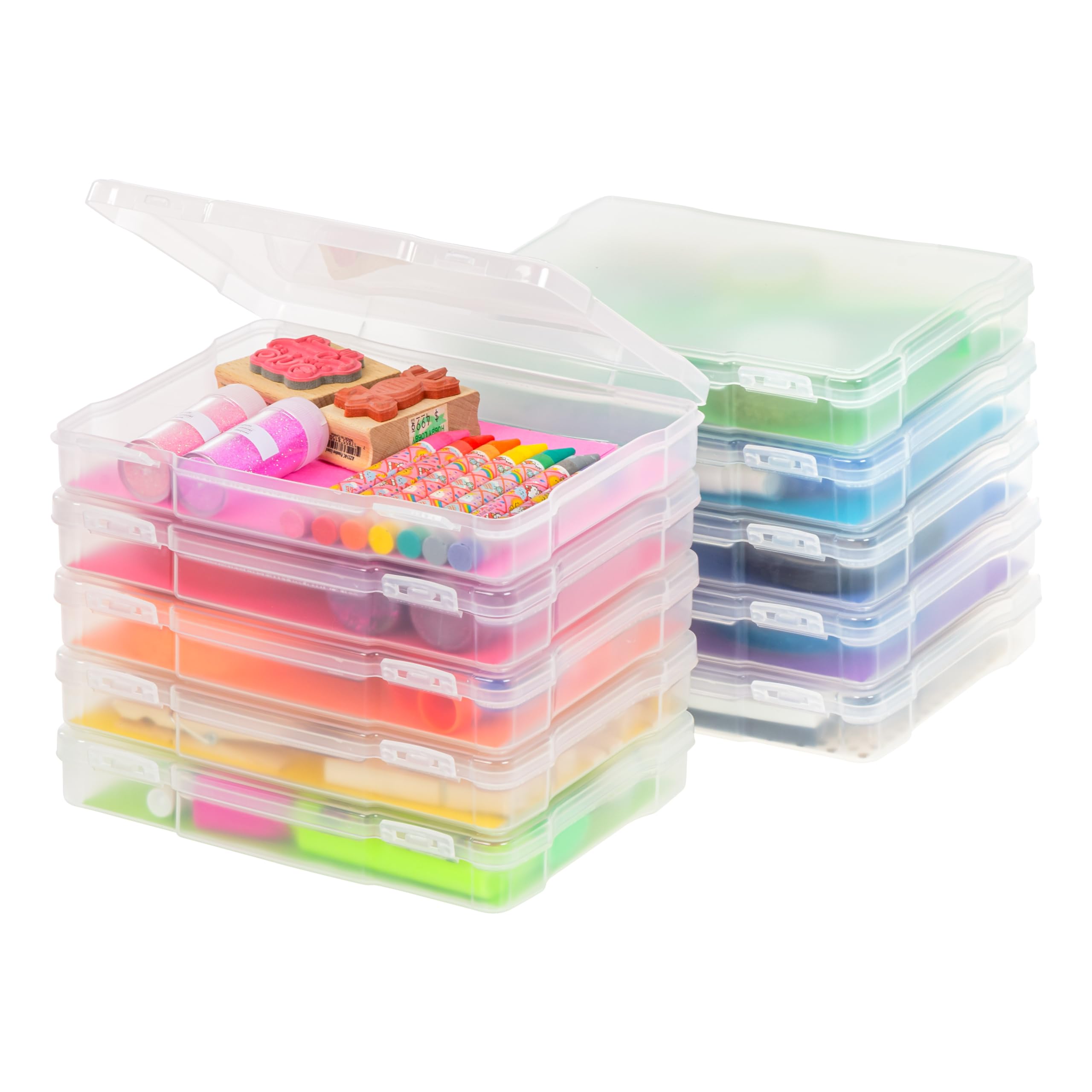Iris Usa 5''X 7'' Photo Storage Box Container Keeper Organizer, 10 Pack, For Pictures Crafts Scrapbooking Stationery, Protection