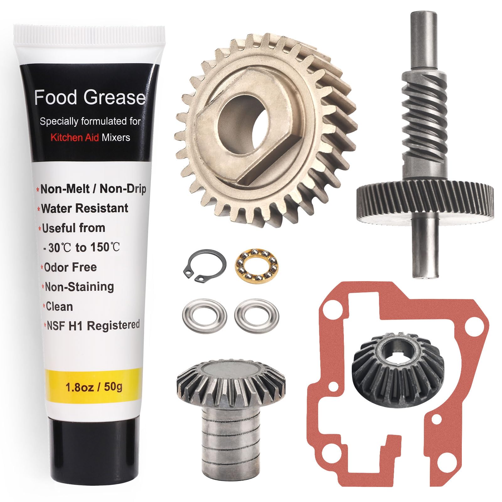 9706529 W11086780 9709231 Wp9709231 Worm Gear   By Ohoho   Compatible With Whirlpool/Kitchenaid 5Qt & 6Qt Stand Mixer Replacemen