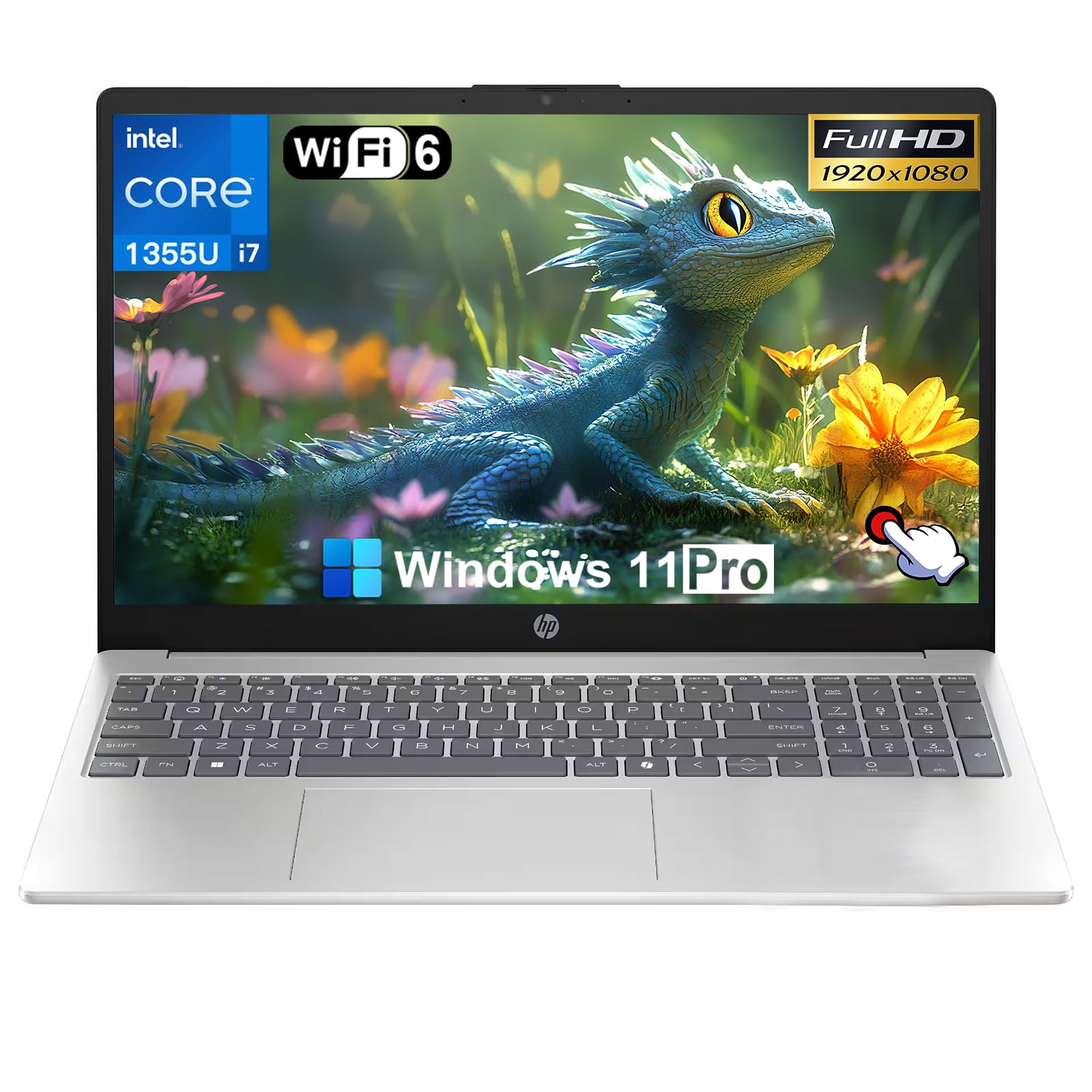 HP 2025 15.6-inch Touchscreen Laptop Computer- Intel i7 1355U(Up to 5GHz), 64GB RAM, 4TB SSD, 15.6 FHD Display, Wi-Fi 6, Webcam,