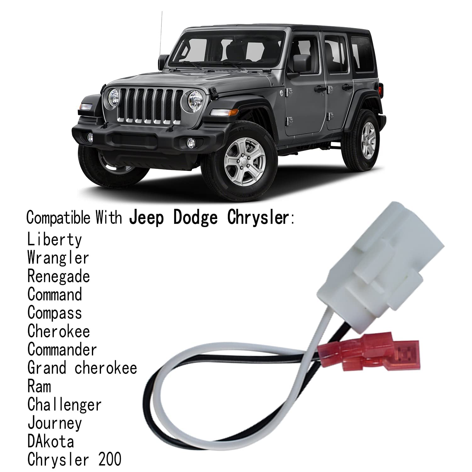 72 6514 Speaker Adapter Wire Harness Compatible With Jeep Dodge Chrysler Town & Country Dakota Ram Wrangler Car Front And Rear D