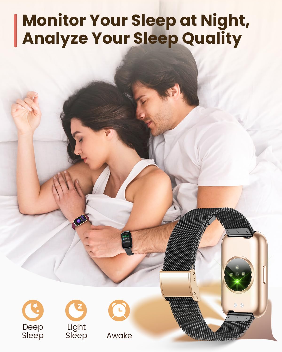 Fitness Tracker  Smart Watches For Women Men With 24/7 Heart Rate Monitor Blood Oxygen Sleep Tracker, Waterproof Fitness Watch,