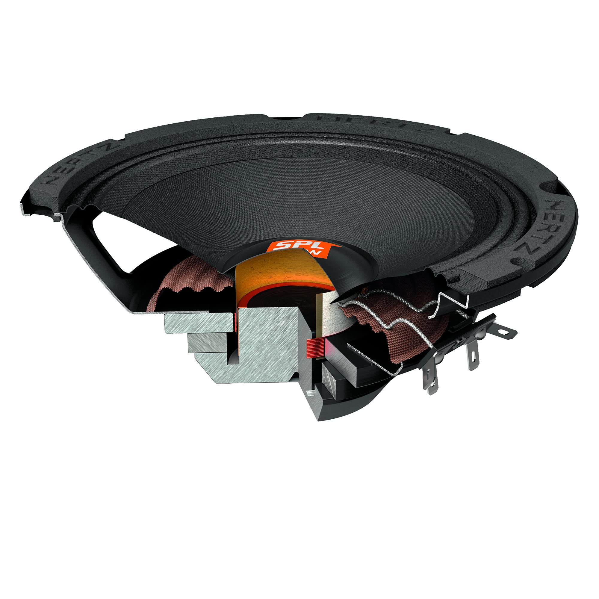 Hertz Spl Show Series Sv 165 Neo 6.5'' 4 Ohm Spl Midrange Speaker Drivers (Pair) With Neo Magnets And Uv/Waterproofing