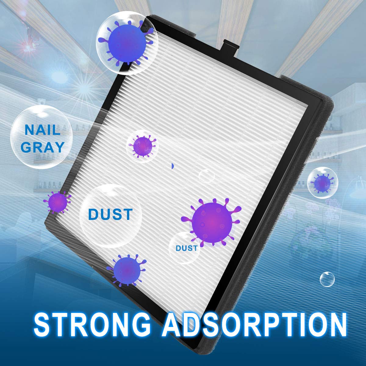 Xberstar Nail Dust Collector Filters Screen With 2Pcs Replacement For Nail Dust Vacuum Machine