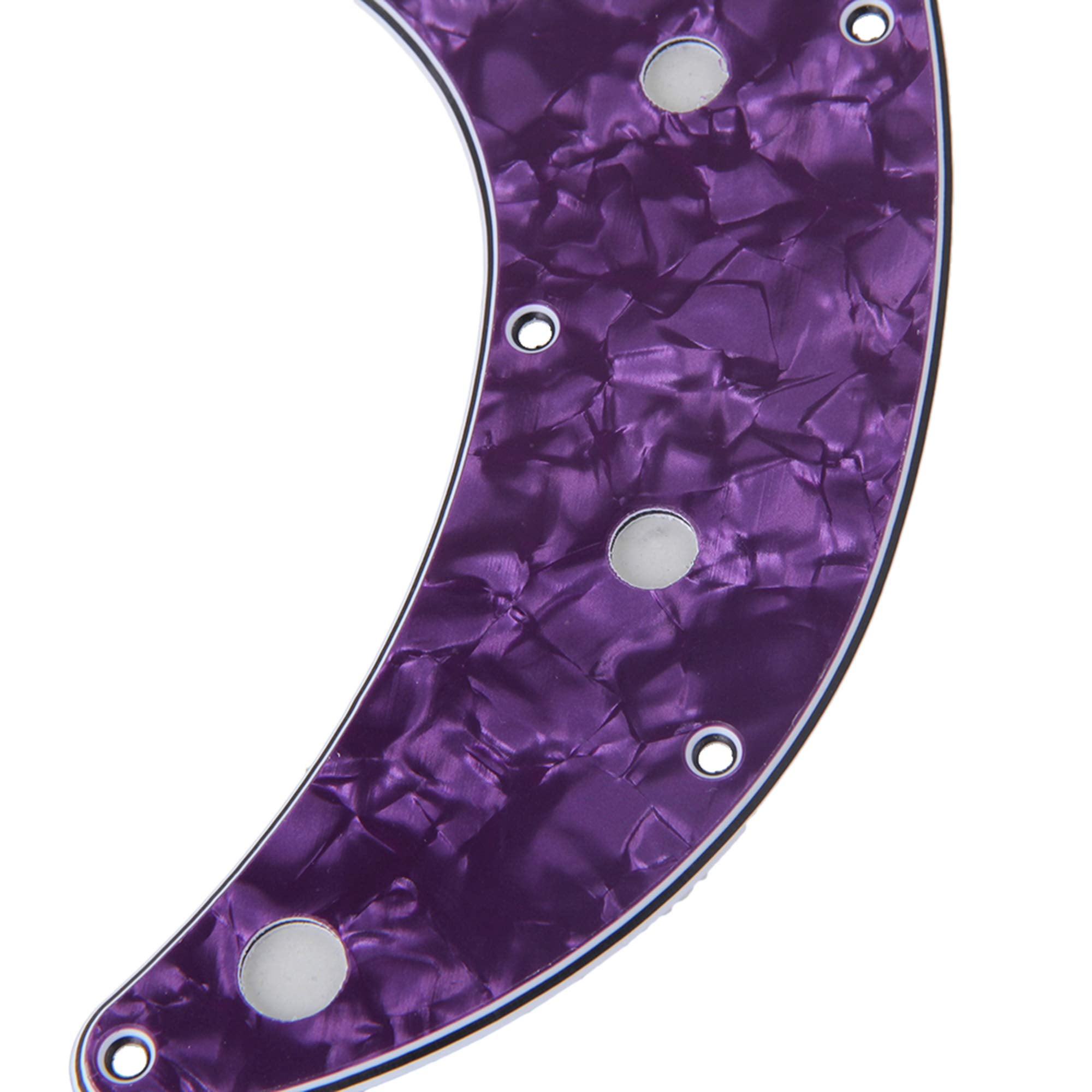 Bqlzr Purple Pearl Pvc 3 Ply Bass Pickguard Scratch Plate For Pb Electric Bass Guitar 13 Screw Holes