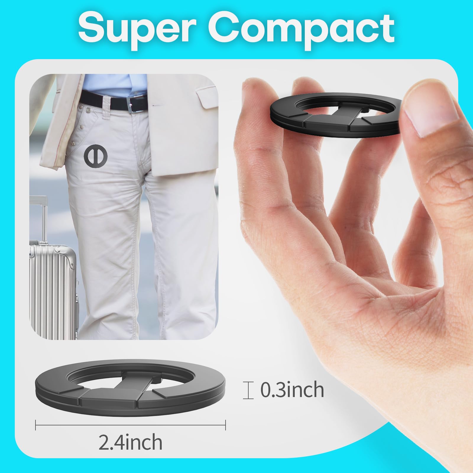 Mini 2-Pack Airplane Magnetic Phone Holder Magsafe Compatible Magnetic Travel Phone Mount Must-Have Flight Accessories Travel Es