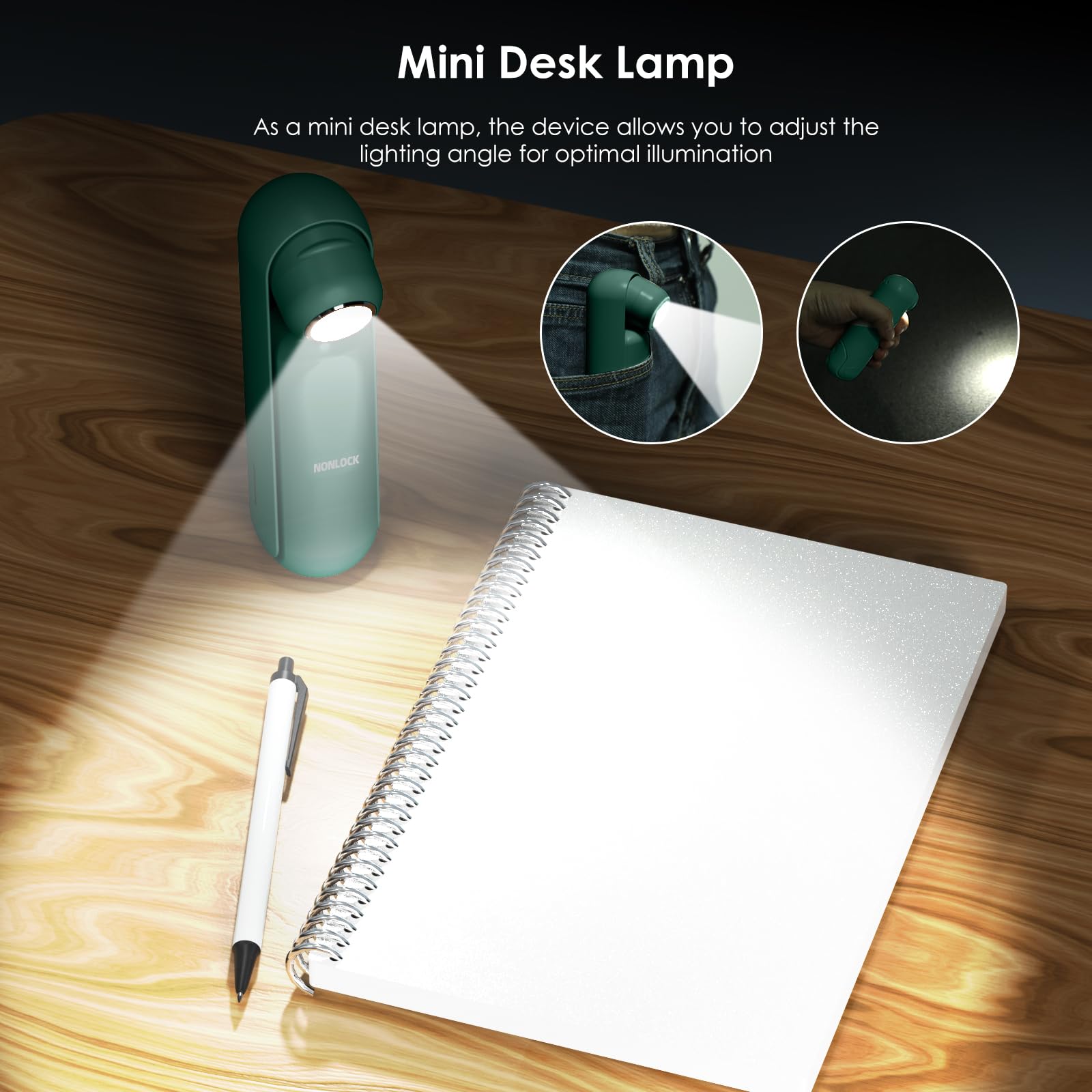 4 In 1 Portable Handheld Fan,Personal Foldable Cooling Fan, Mini Pocket Fan,Desk Fan,Hand Fan,Flashlight,Power Bank,Table Lamp,C