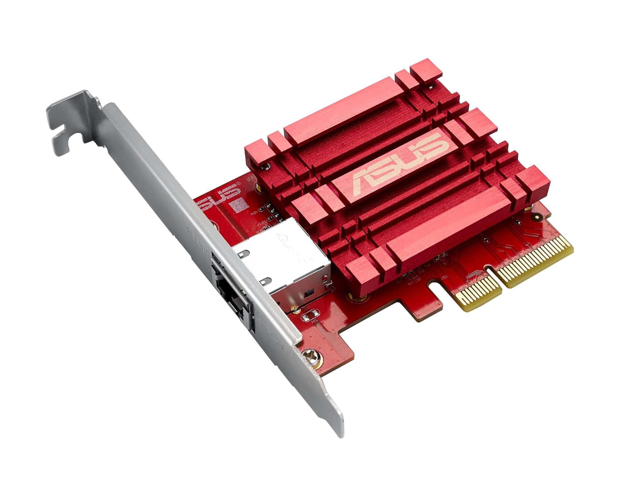 ASUS XGC100C 10G Network Adapter PCIE x4 Card with Single RJ45 Port and Builtin QoS for use with Windows 10/8.1/8/7 and Linu