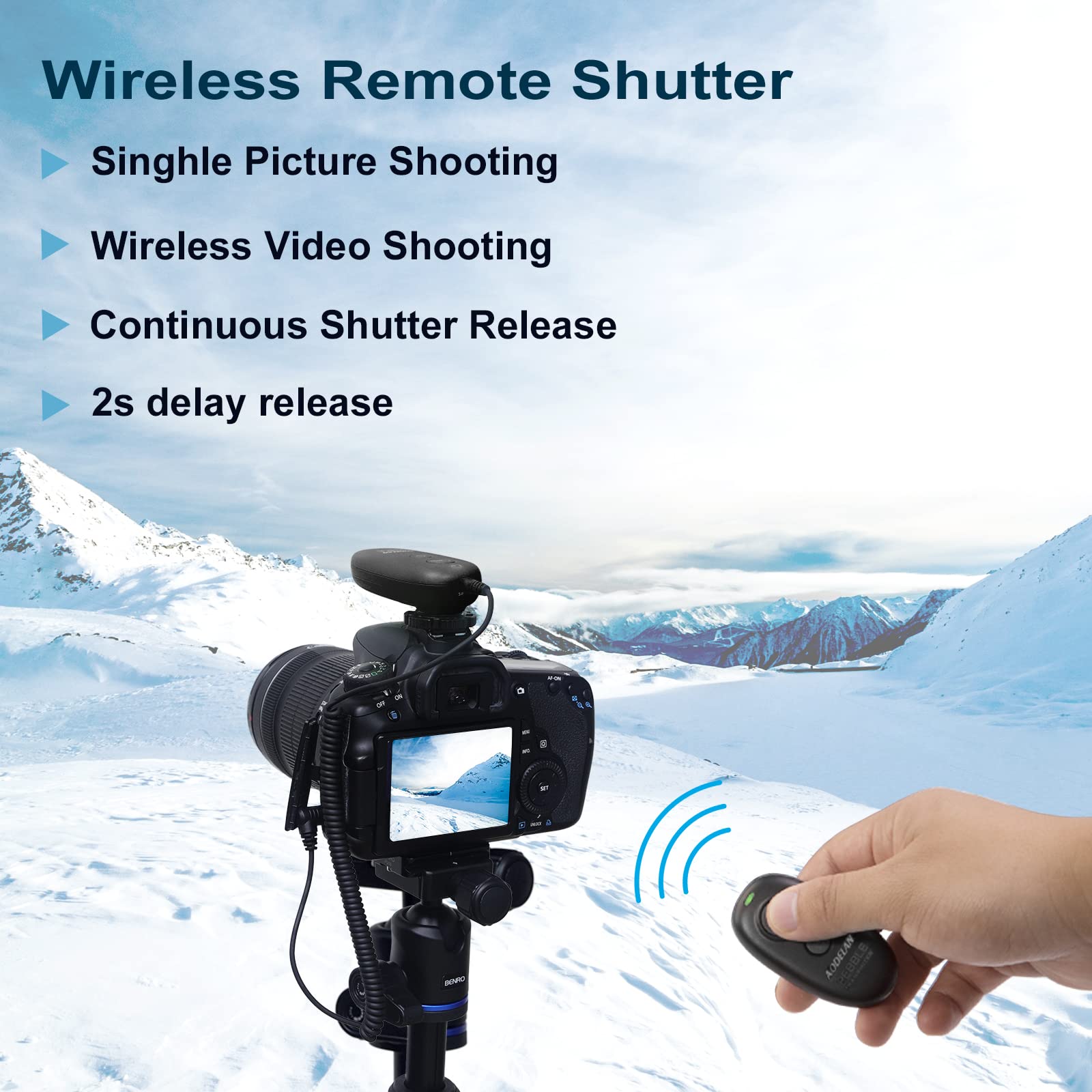 Camera Wireless Remote Shutter Release, Camera Remote Control For Nikon D5000 D5100 D5200 D5300 D5500 D90 D7000 D7100 D7200 D800