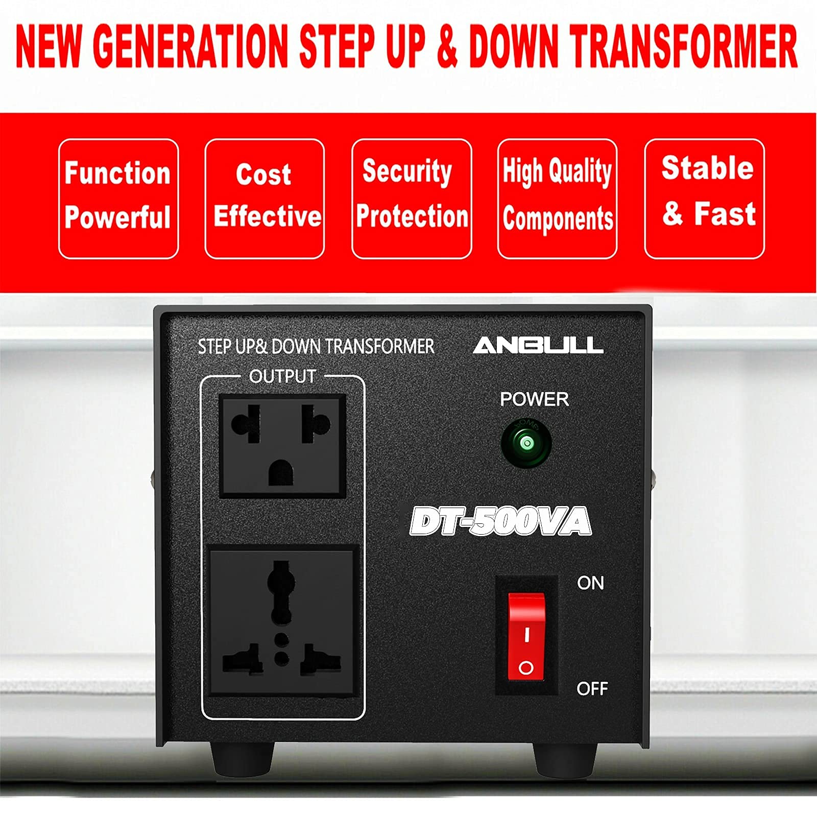 Anbull Voltage Converter 500 Watt Voltage Transformer, 220V / 230V / 240 Volt To 110V / 120 Volt Or 110V / 120 Volt To 220V / 23